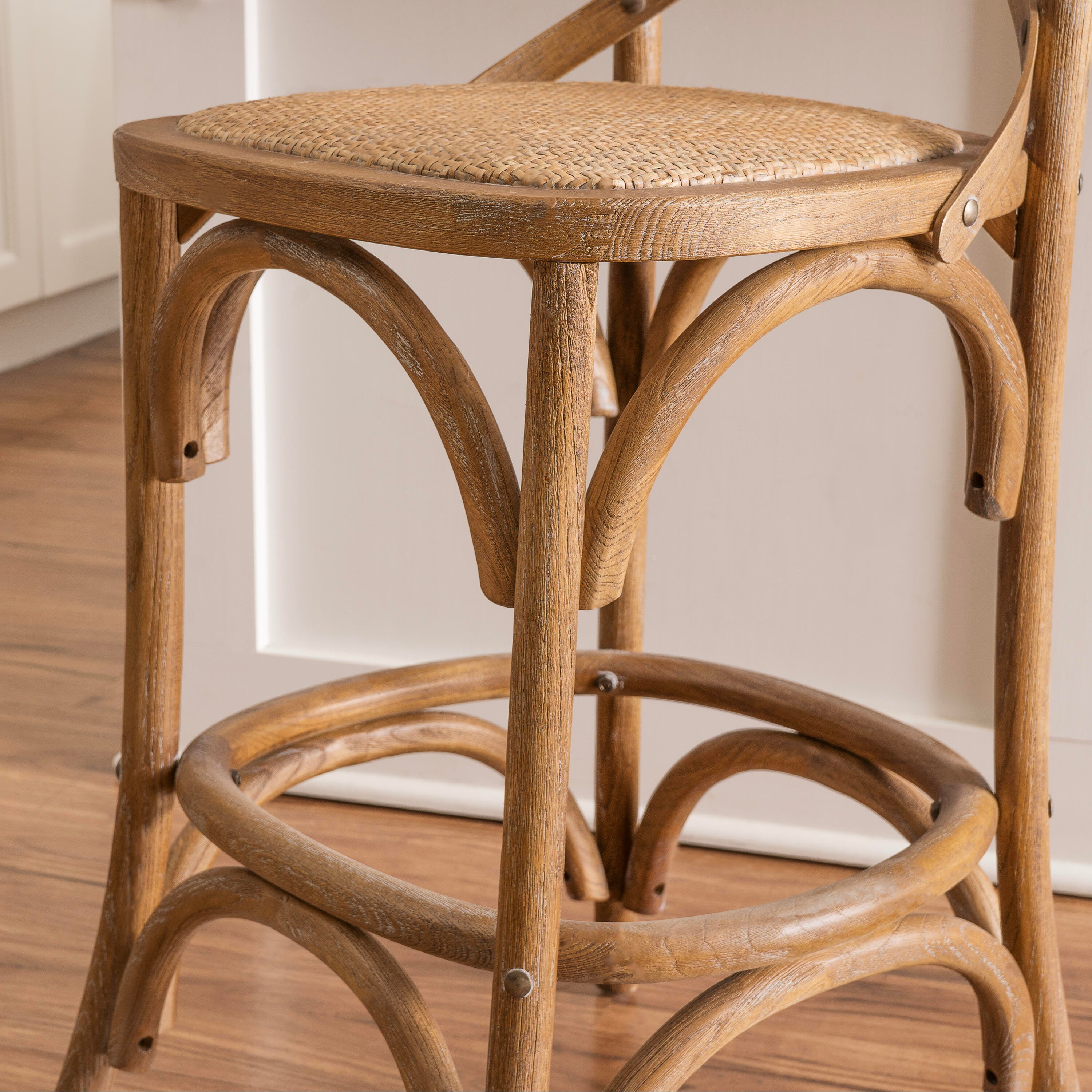 Linon Cara Counter Stool, Gray, large