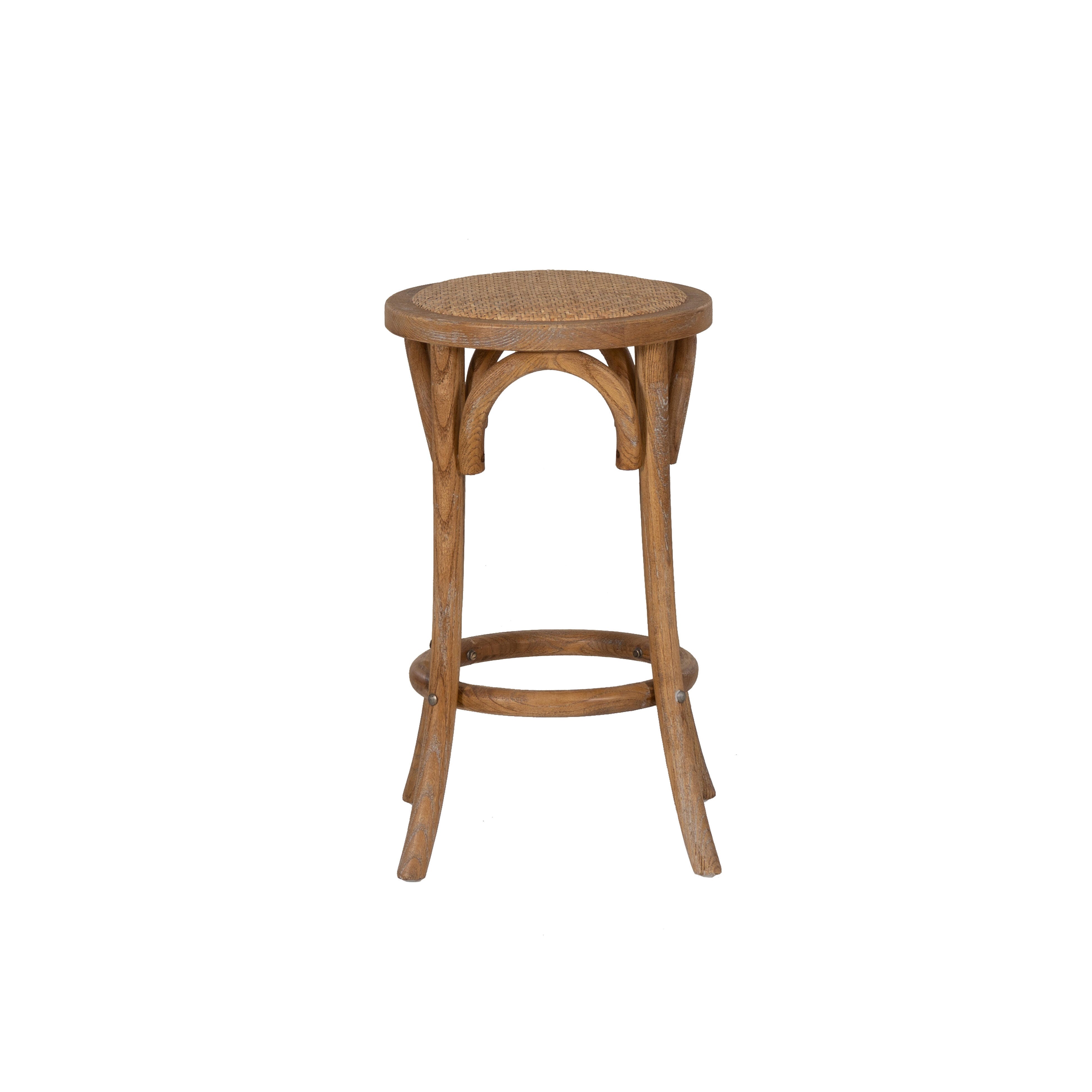 Linon Lara Backless Counter Stool, Brown, large