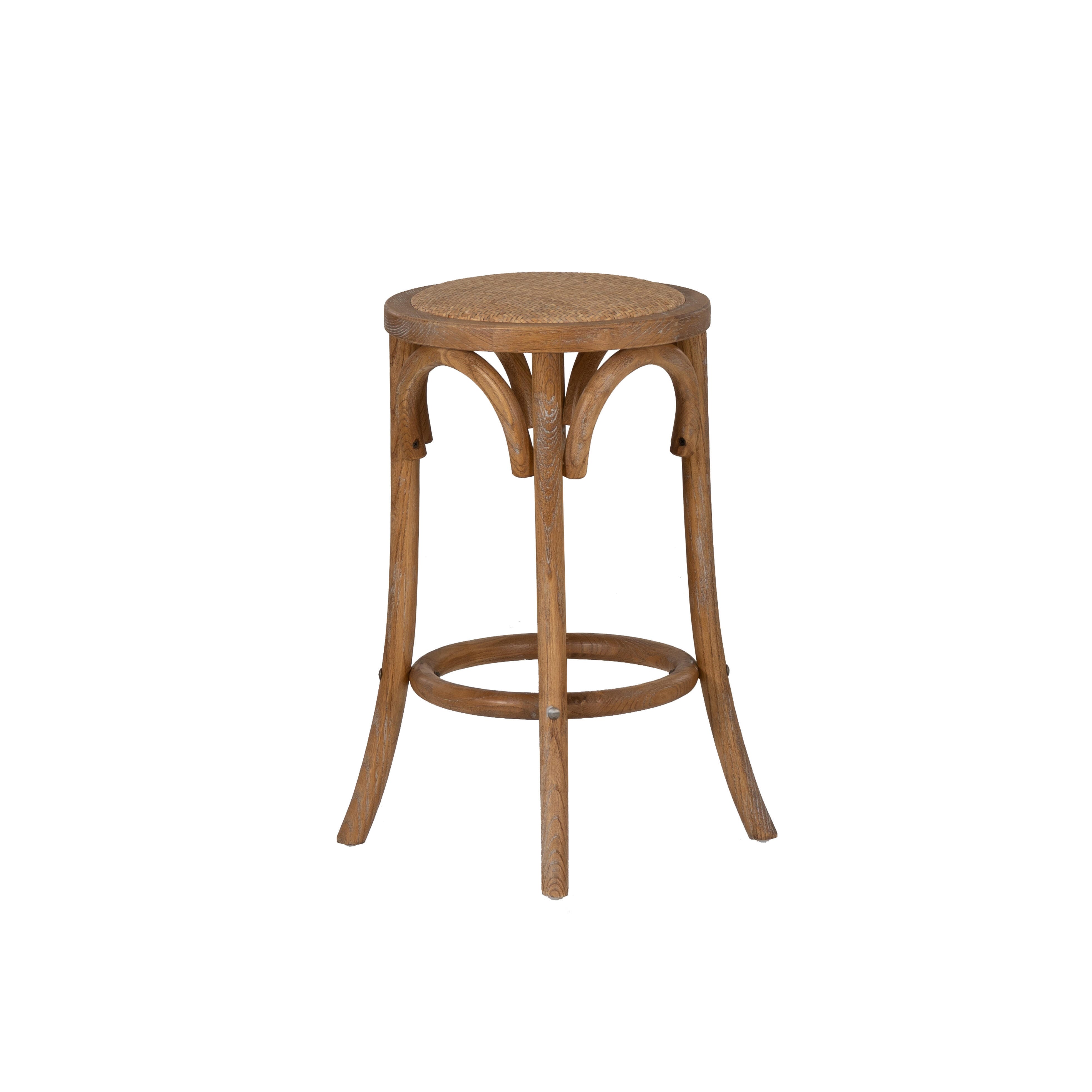 Linon Lara Backless Counter Stool, Brown, large