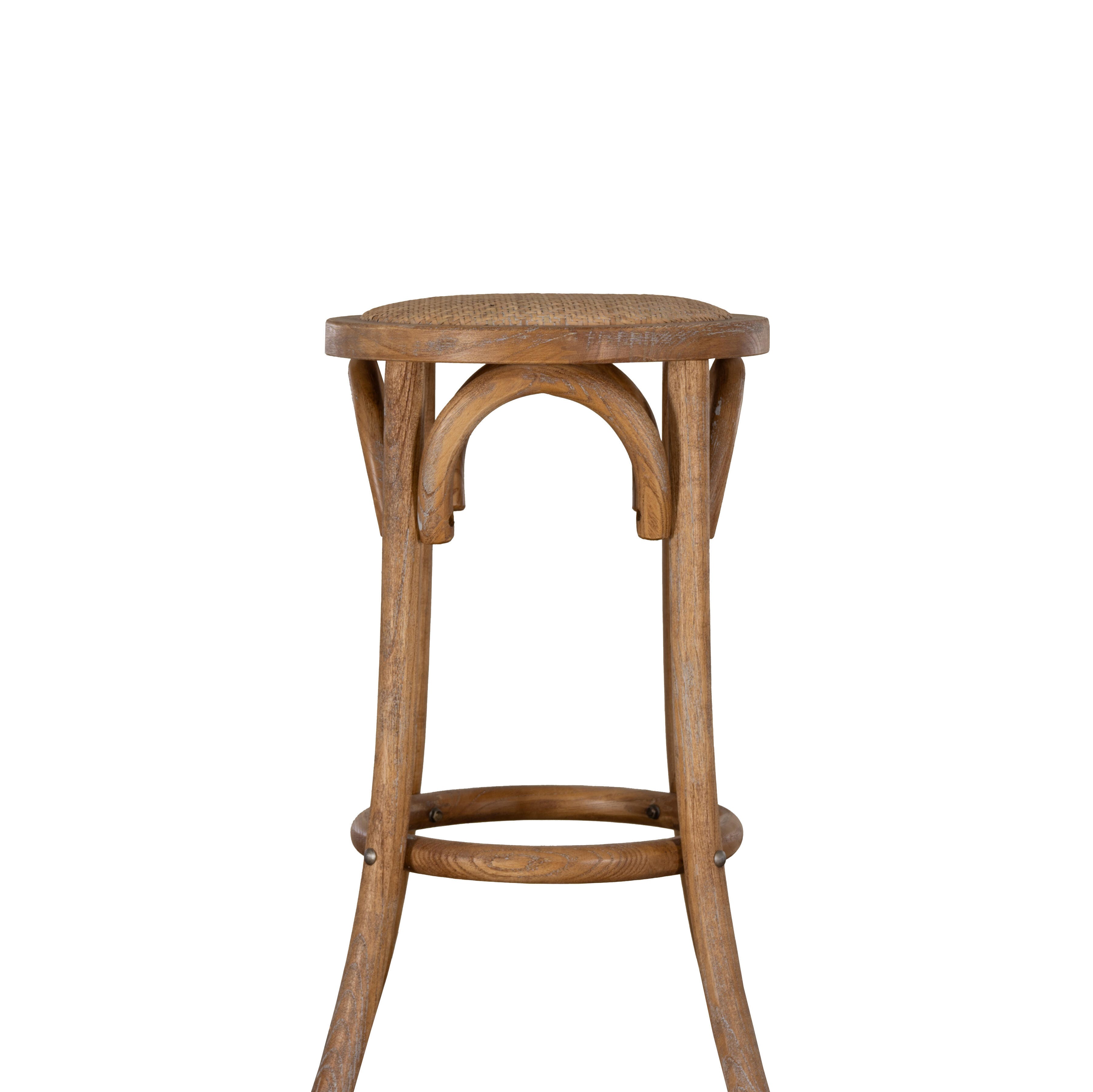 Linon Lara Backless Counter Stool, Brown, large