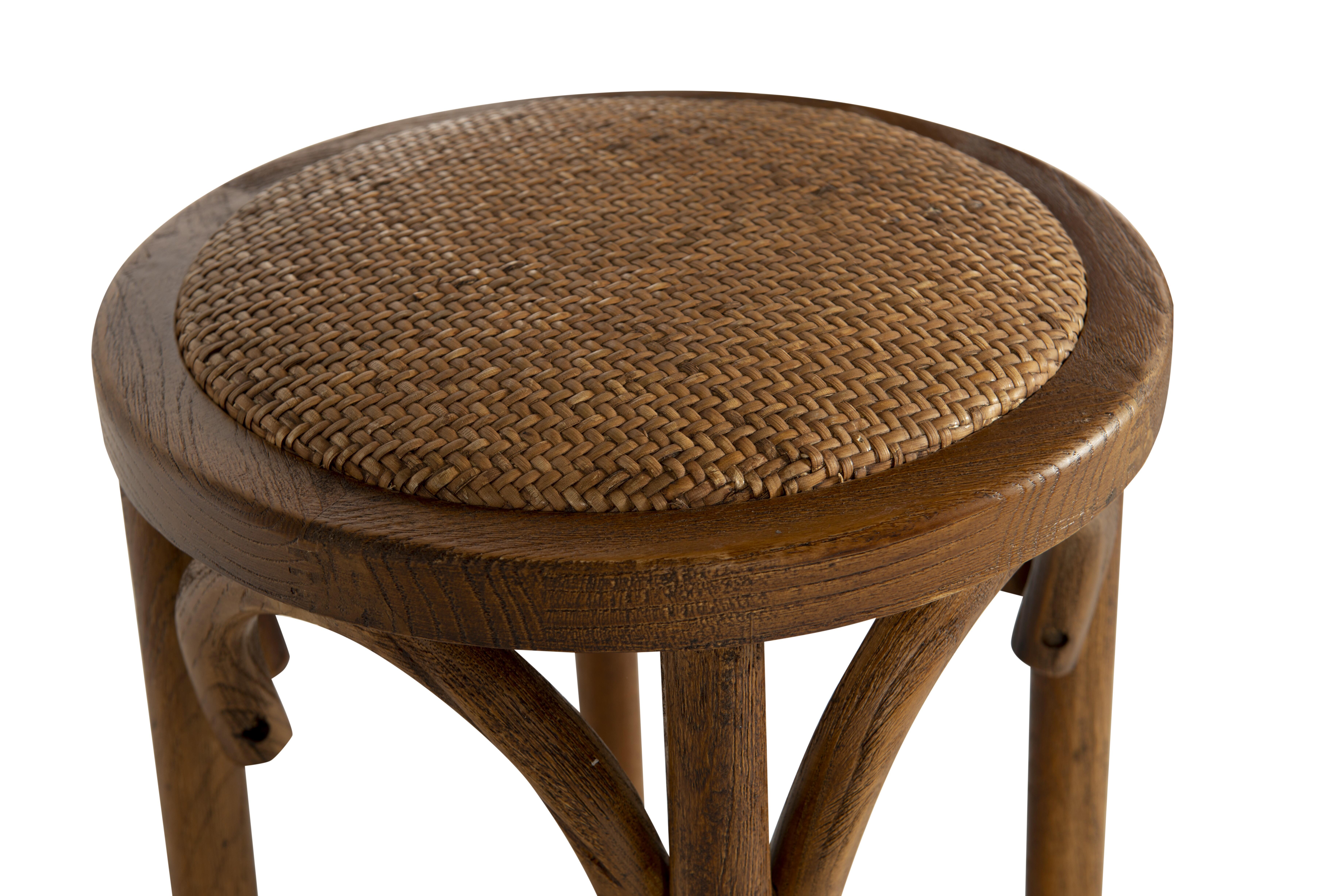 Linon Lara Backless Bar Stool, Brown, large