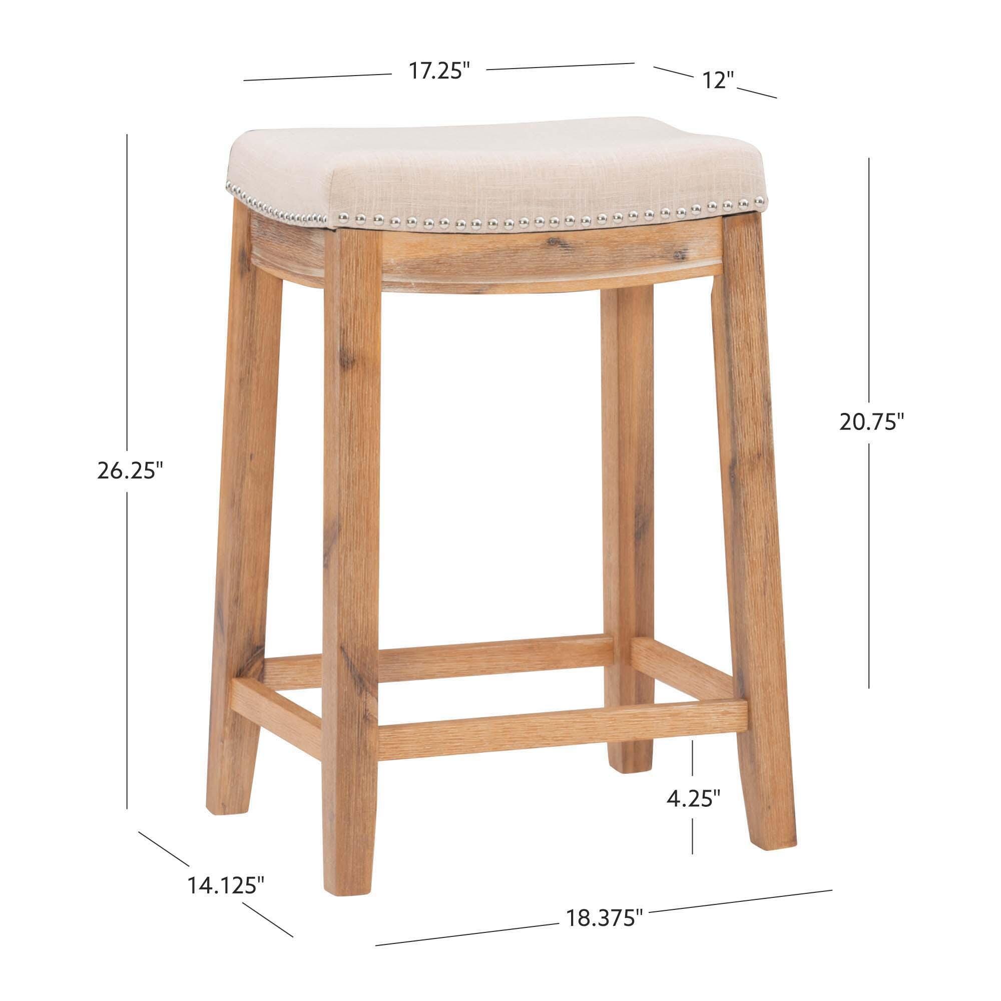 Linon Perry Counter Stool, Rustic Brown, large