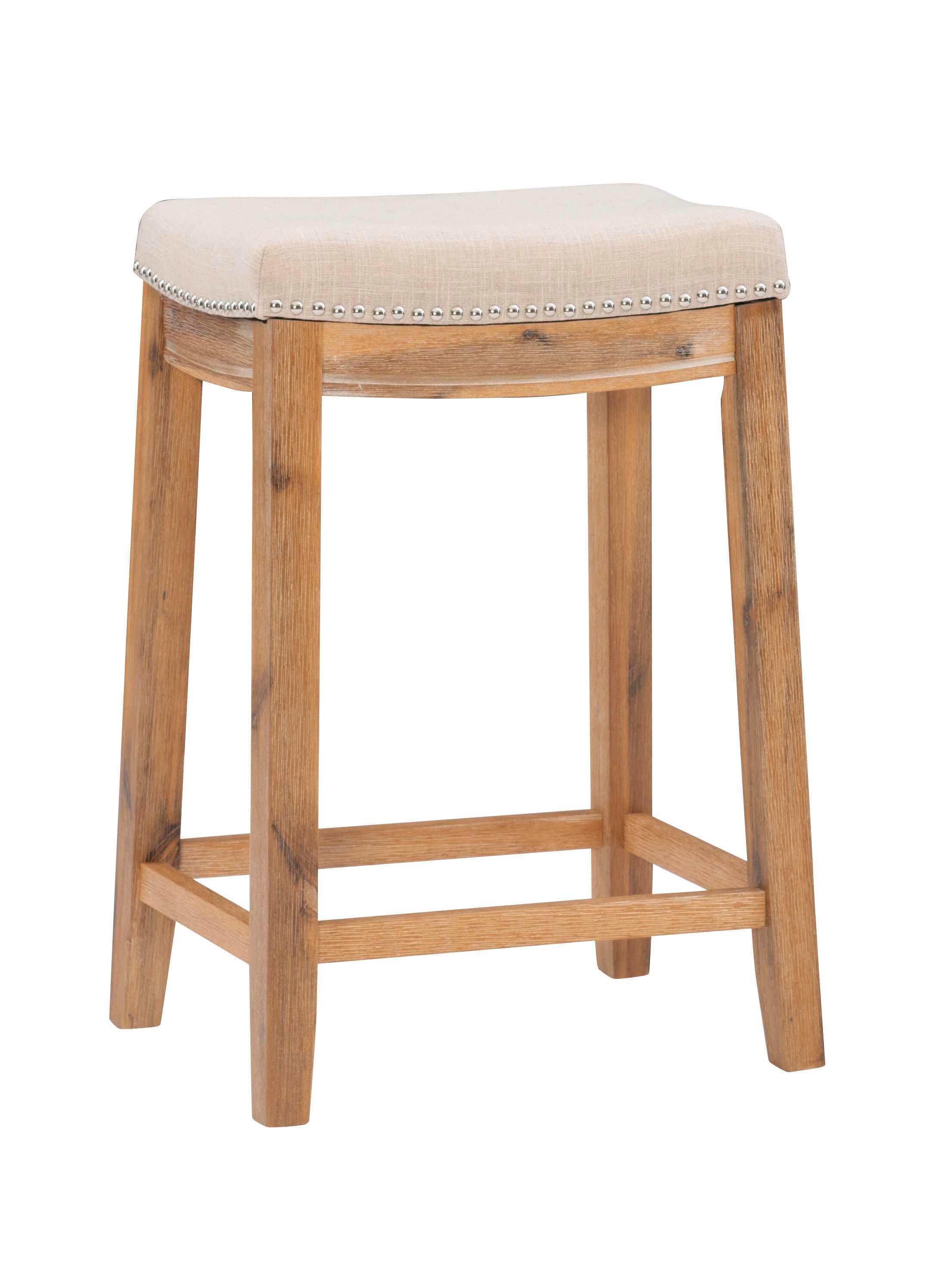 Linon Perry Counter Stool, Rustic Brown, large