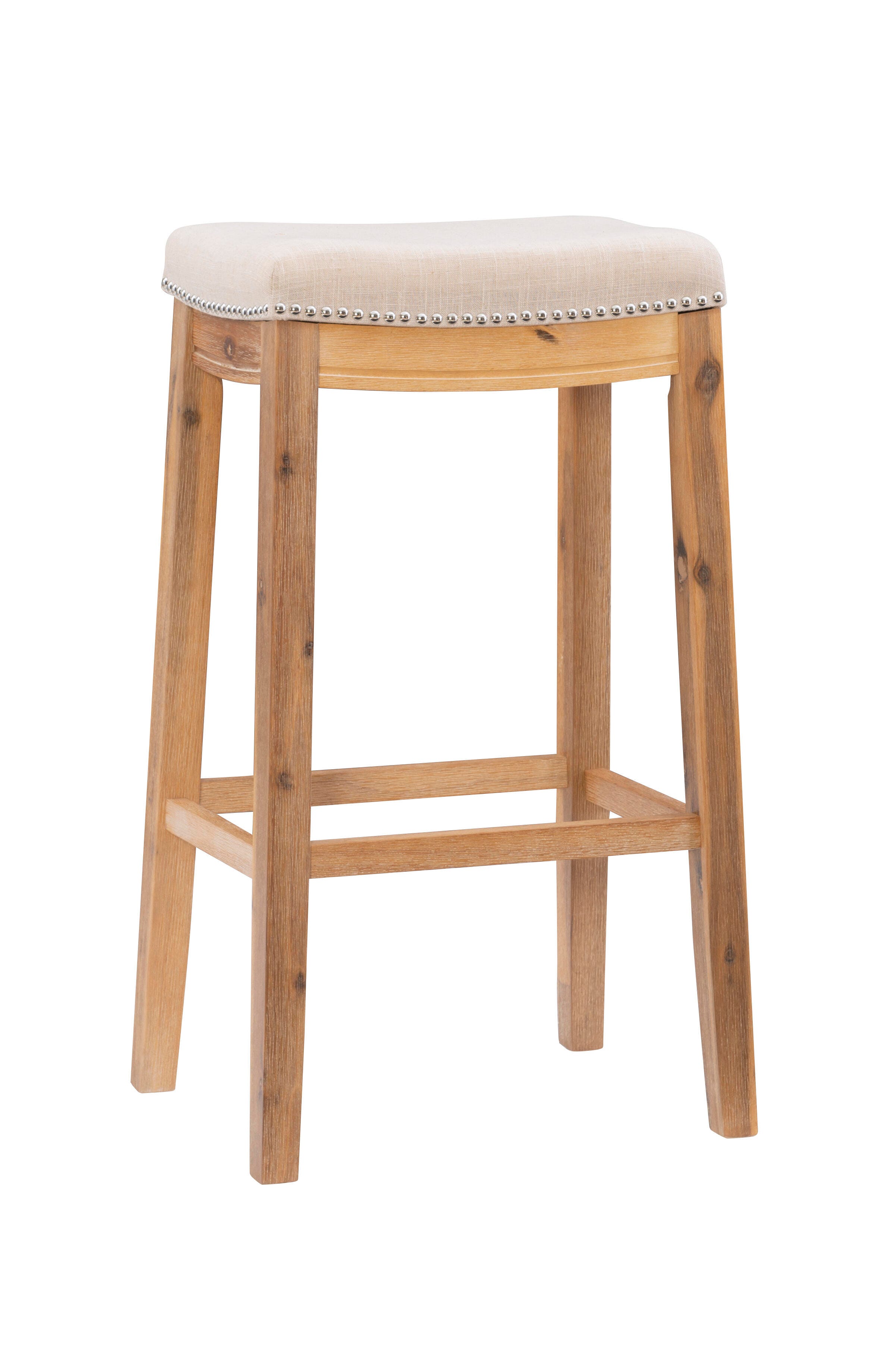 Linon Perry Bar Stool, Rustic Brown, large