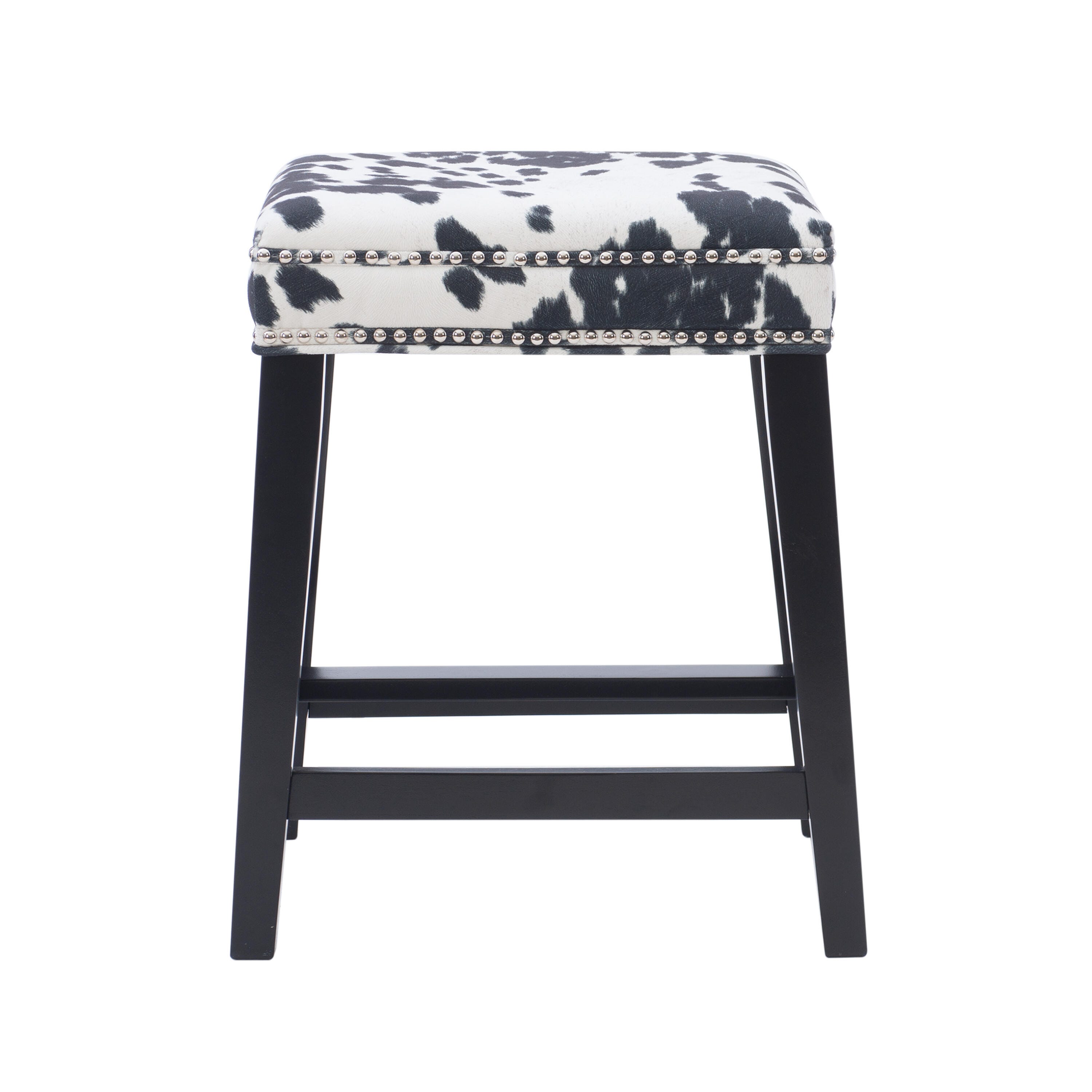Linon Monroe Counter Stool, Black/White, large