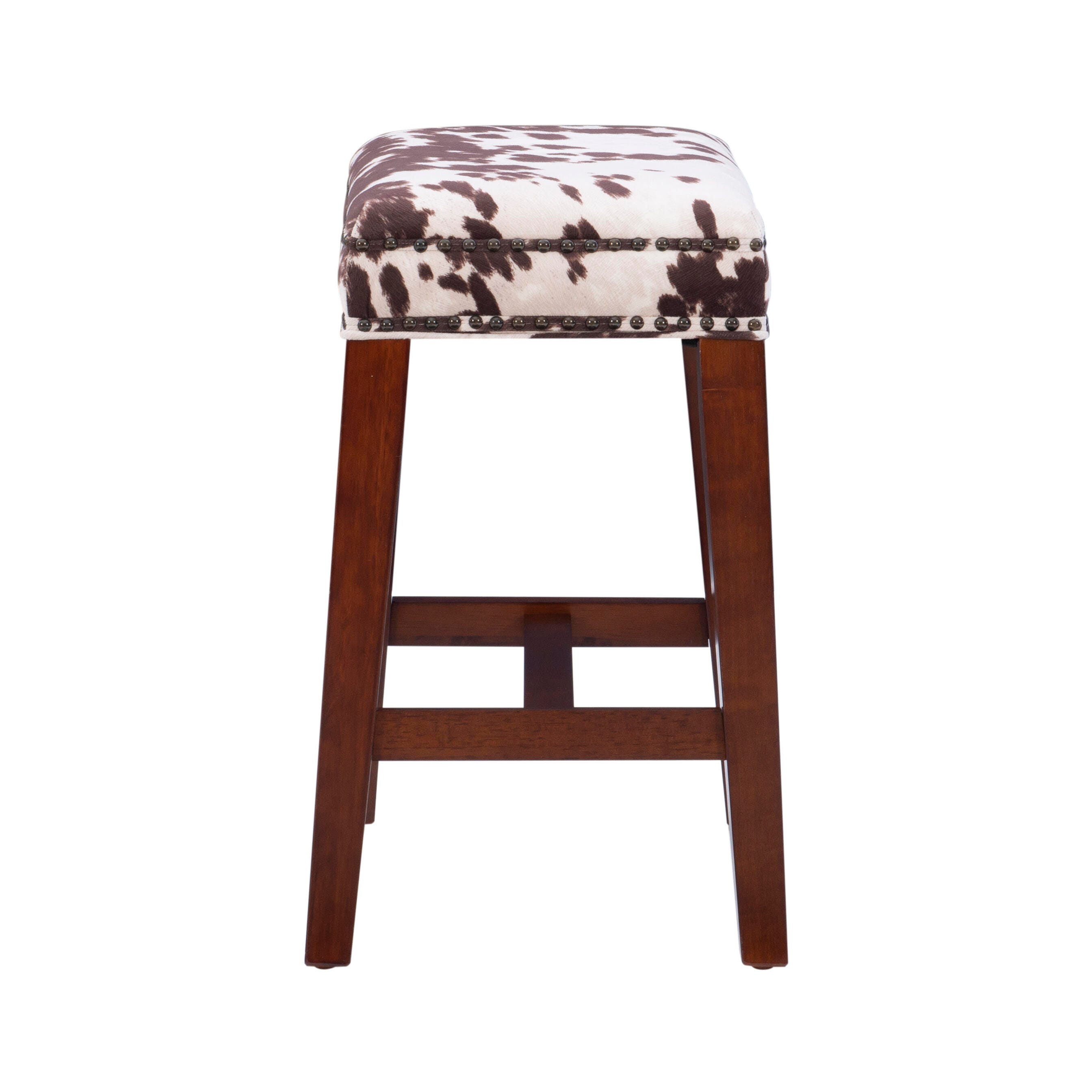 Linon Monroe Counter Stool, Brown/White, large