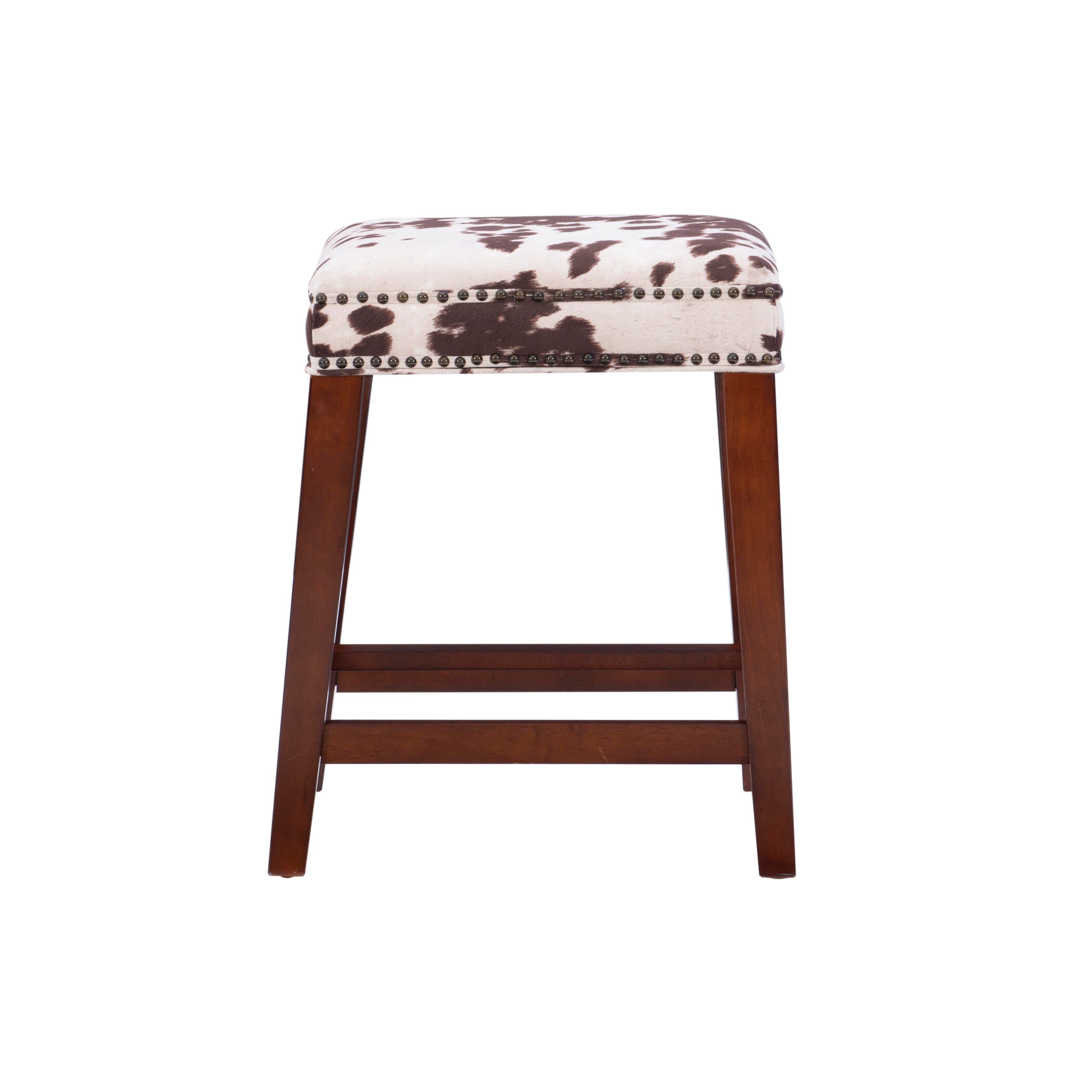 Linon Monroe Counter Stool, Brown/White, large