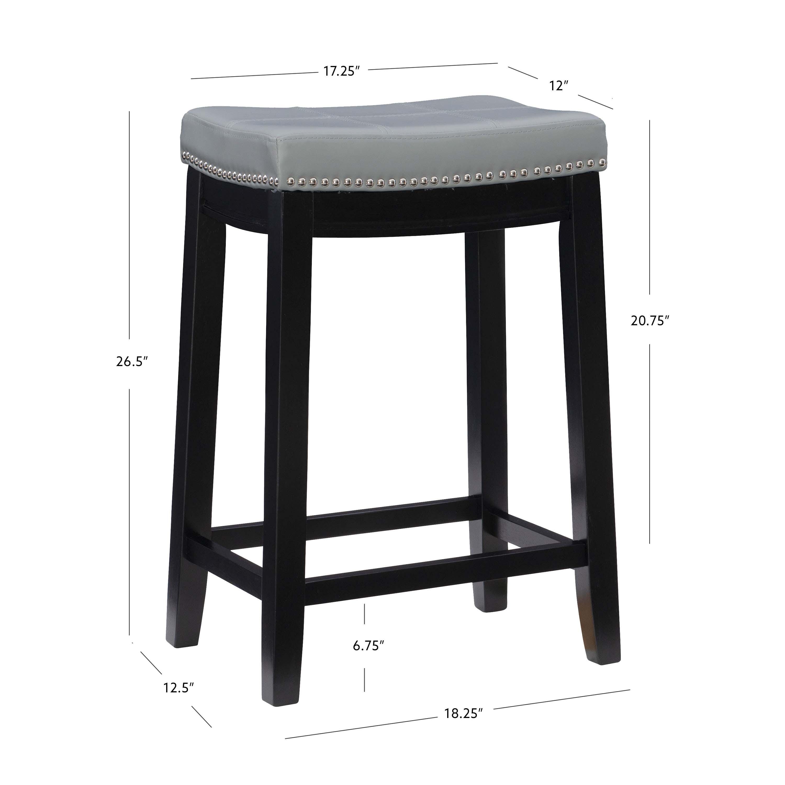 Backless Claridge Counter Stool, Light Gray, large
