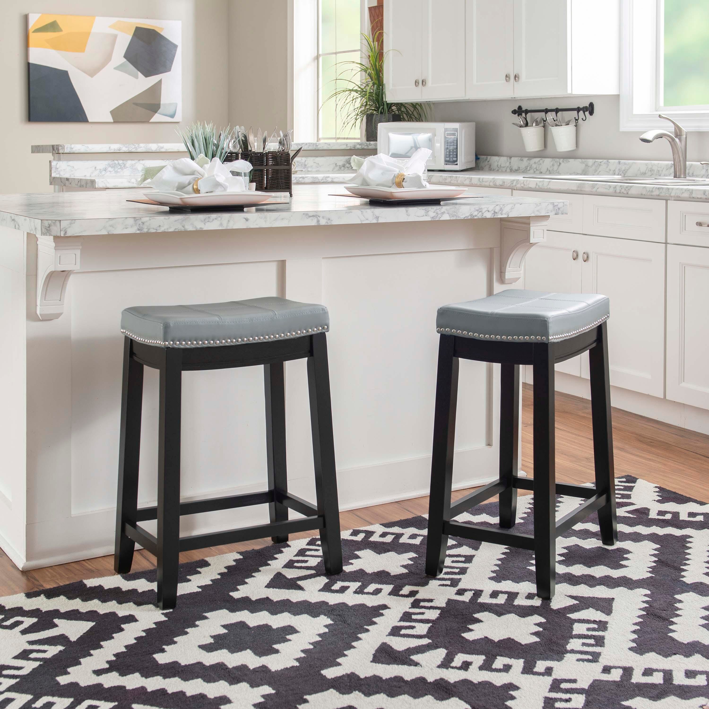 Backless Claridge Counter Stool, Light Gray, large
