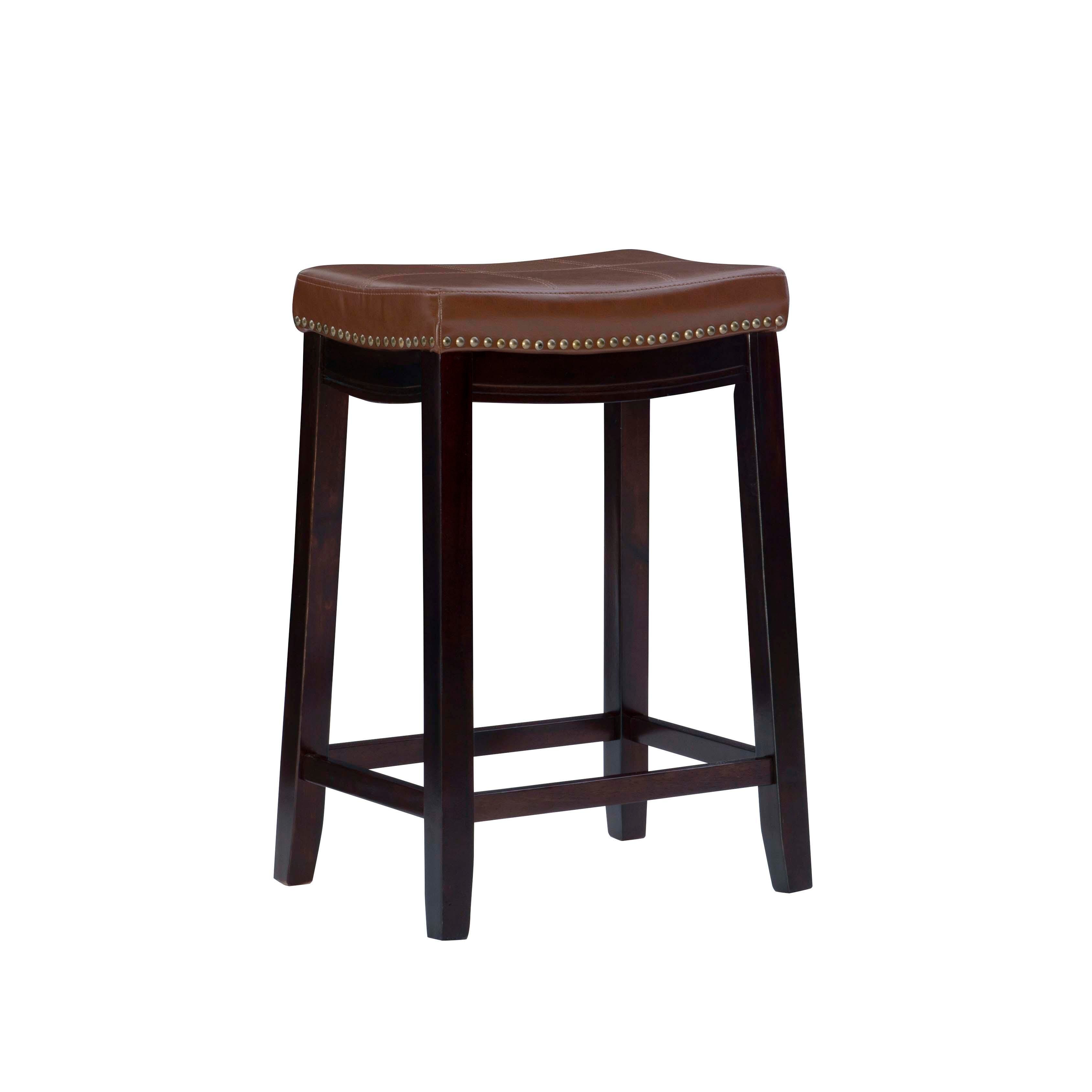 Backless Claridge Counter Stool, Cognac, large
