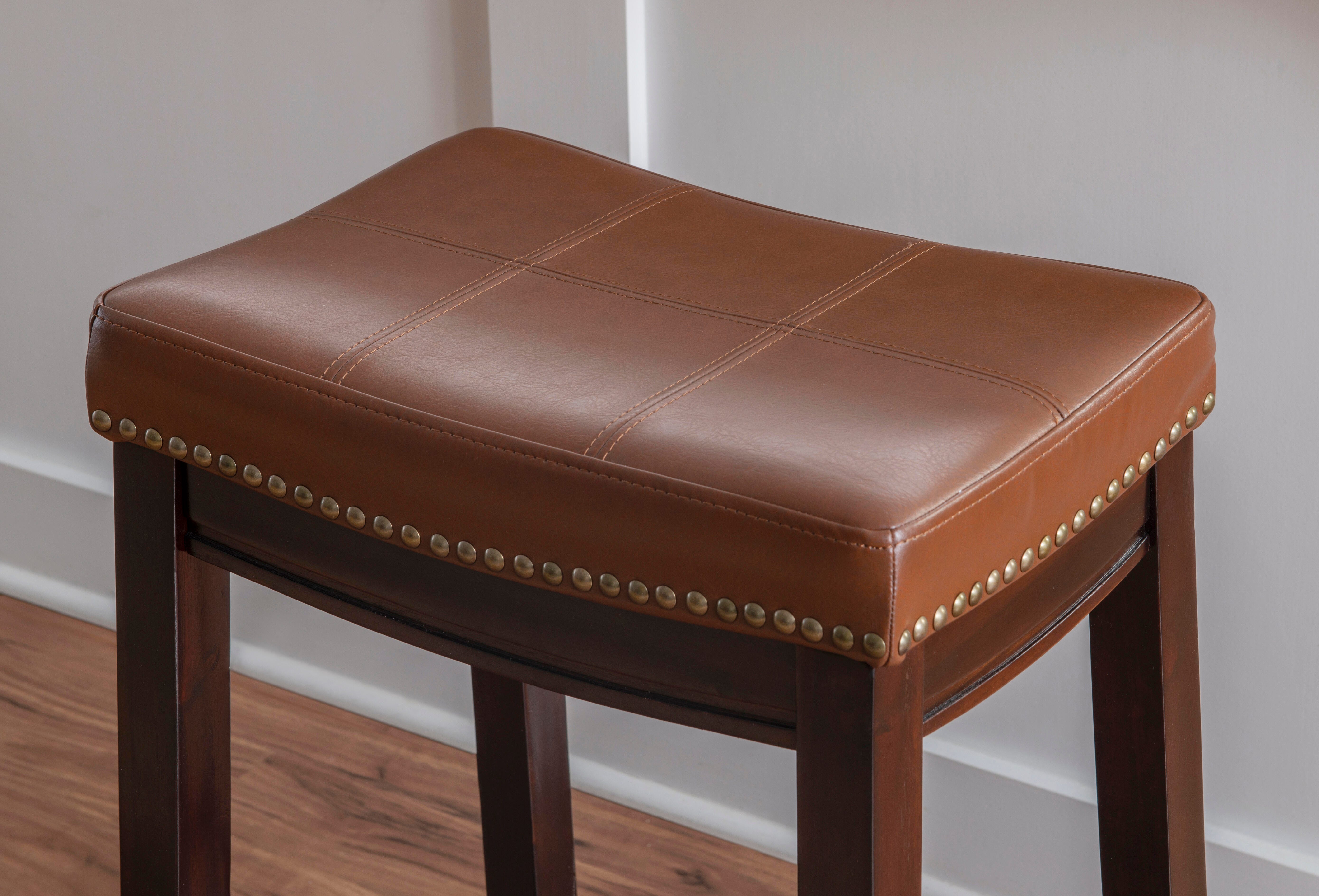 Backless Claridge Counter Stool, Cognac, large