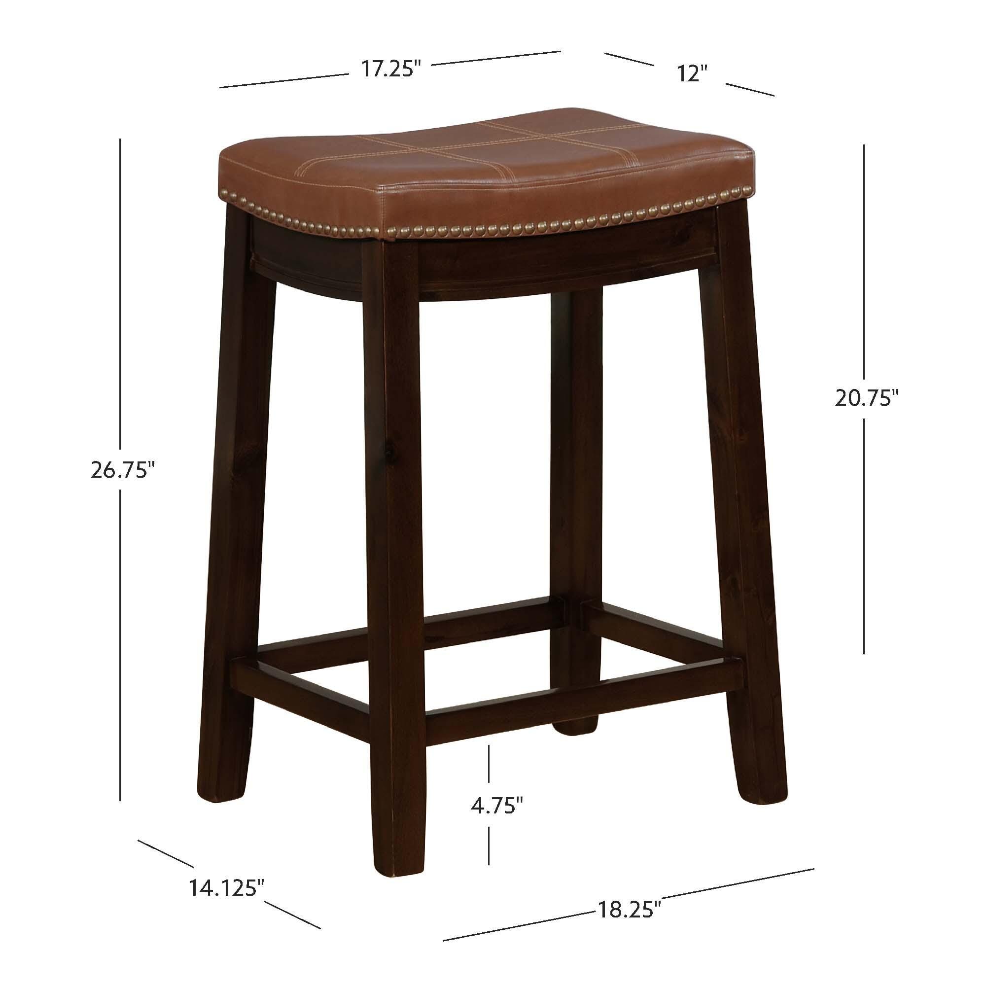 Backless Claridge Counter Stool, Cognac, large