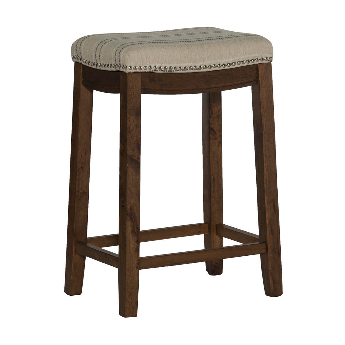 Backless Claridge Counter Stool, Gray/Brown, large