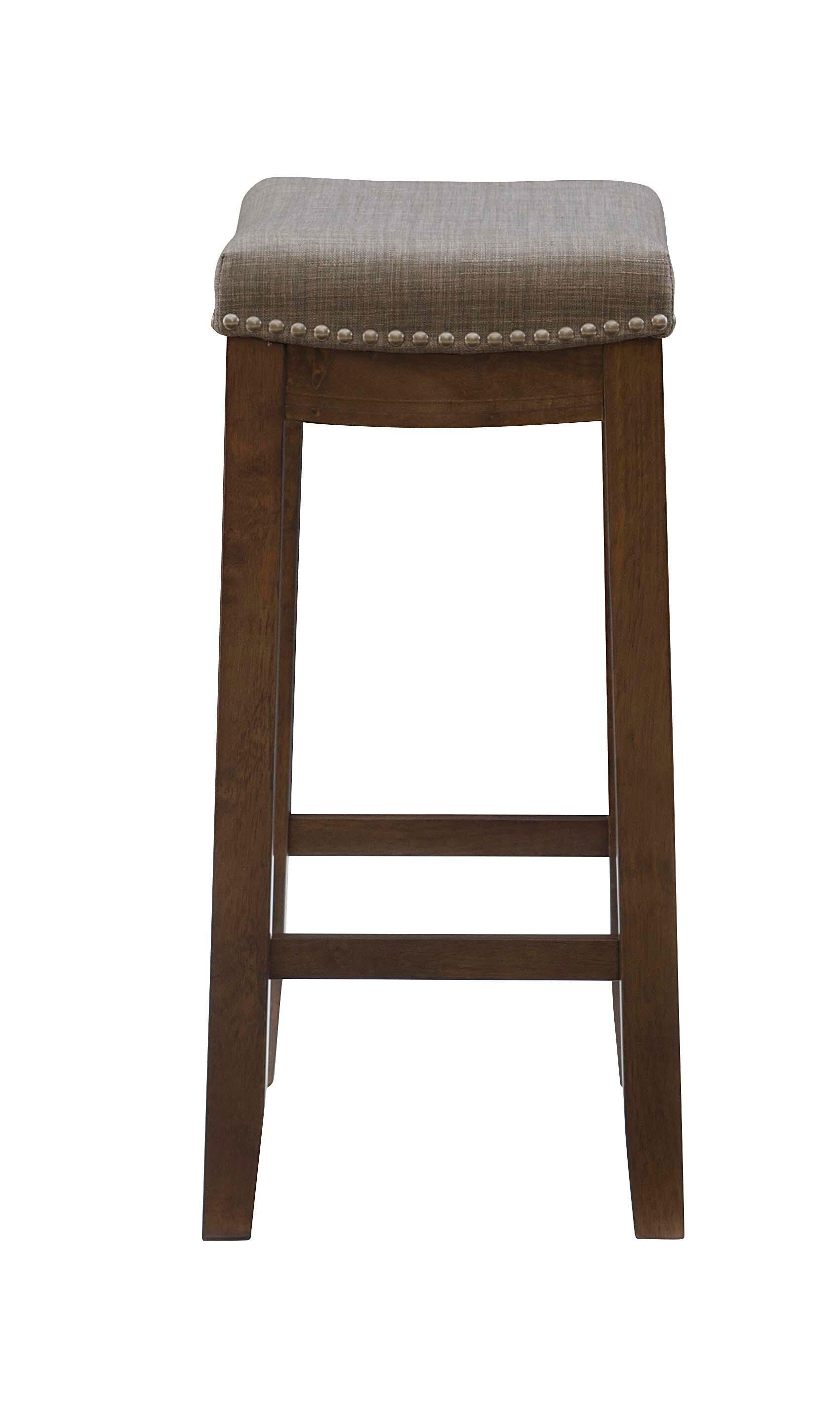 Backless Claridge Counter Stool, Gray/Brown, large