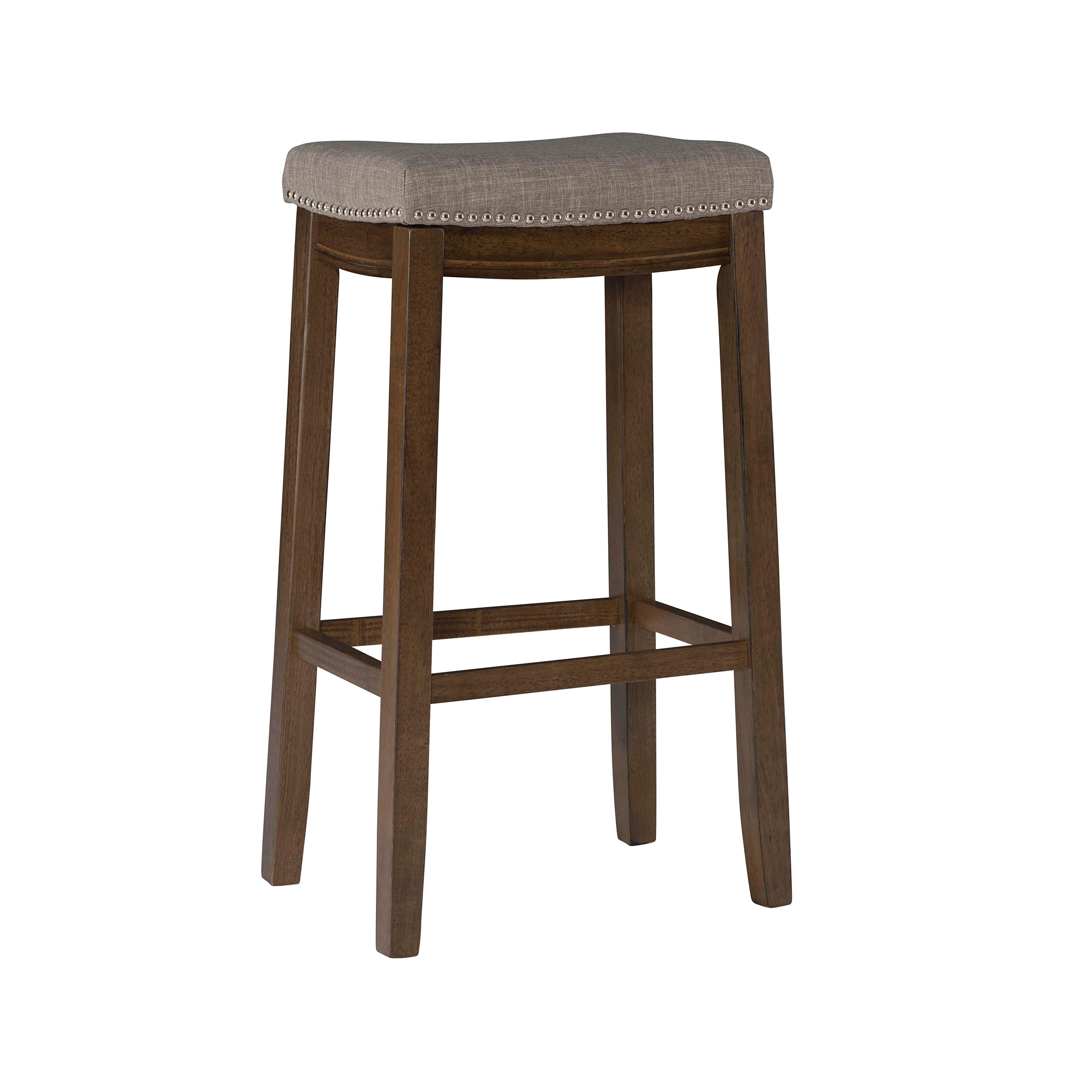 Backless Claridge Barstool, Gray/Brown, large