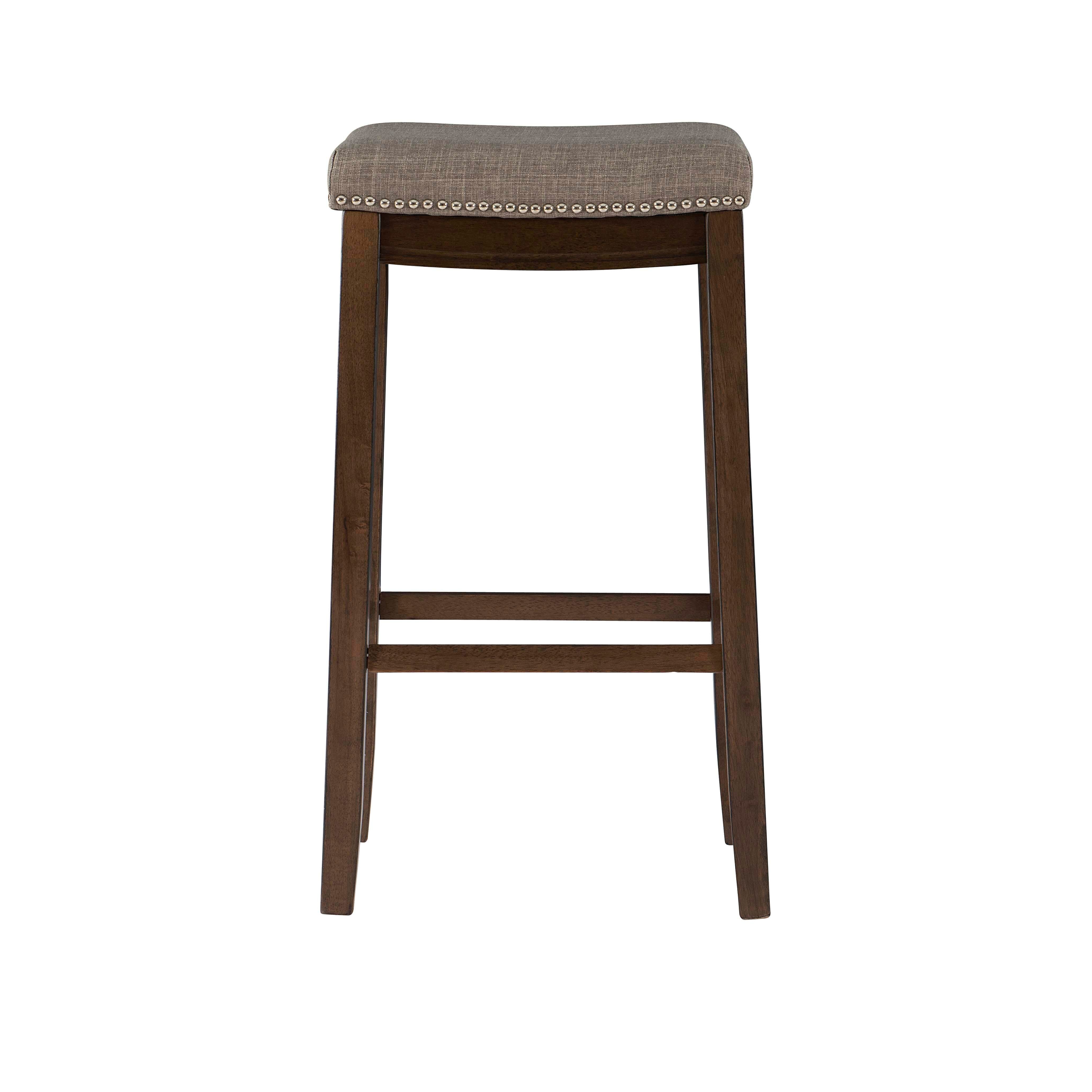 Backless Claridge Barstool, Gray/Brown, large