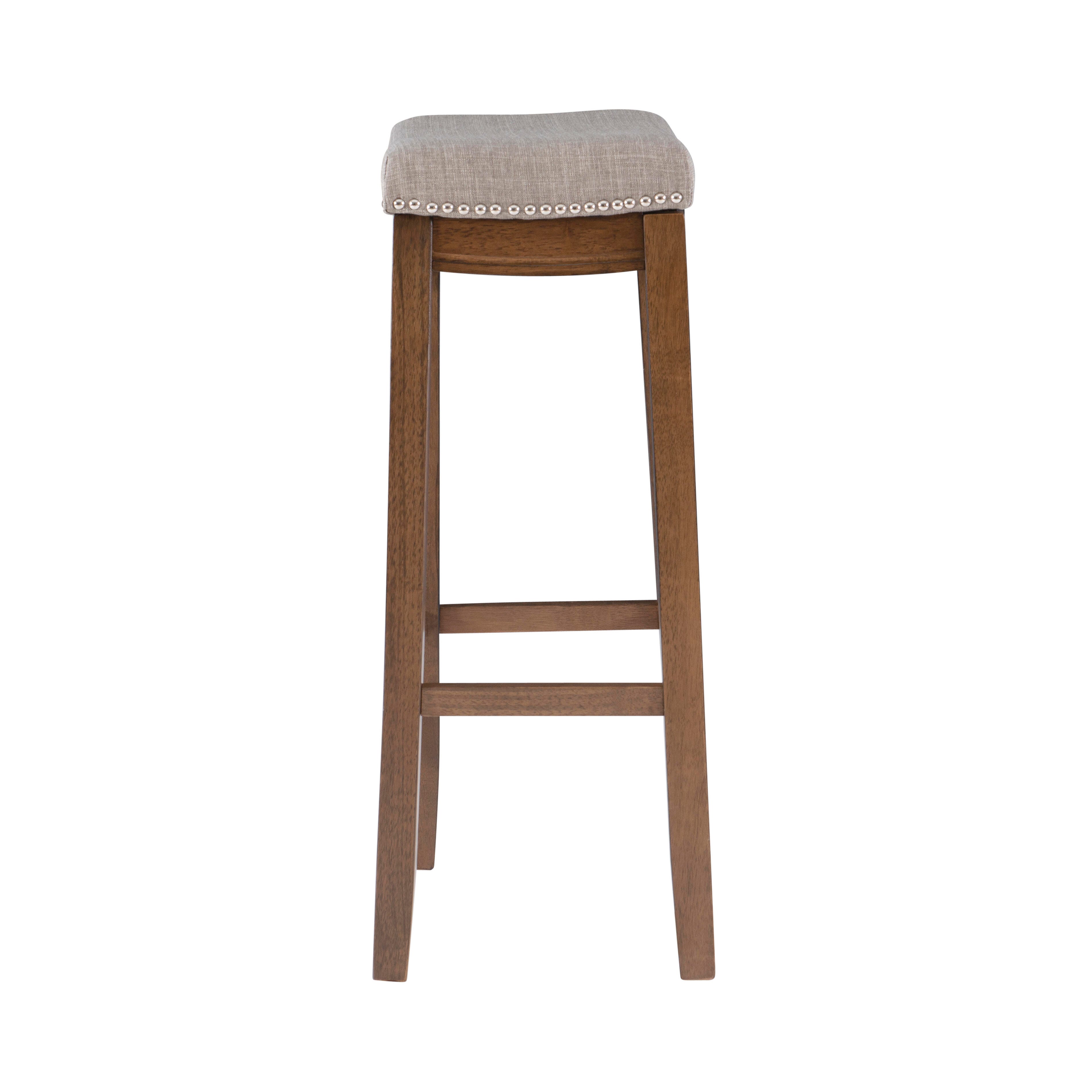 Backless Claridge Barstool, Gray/Brown, large