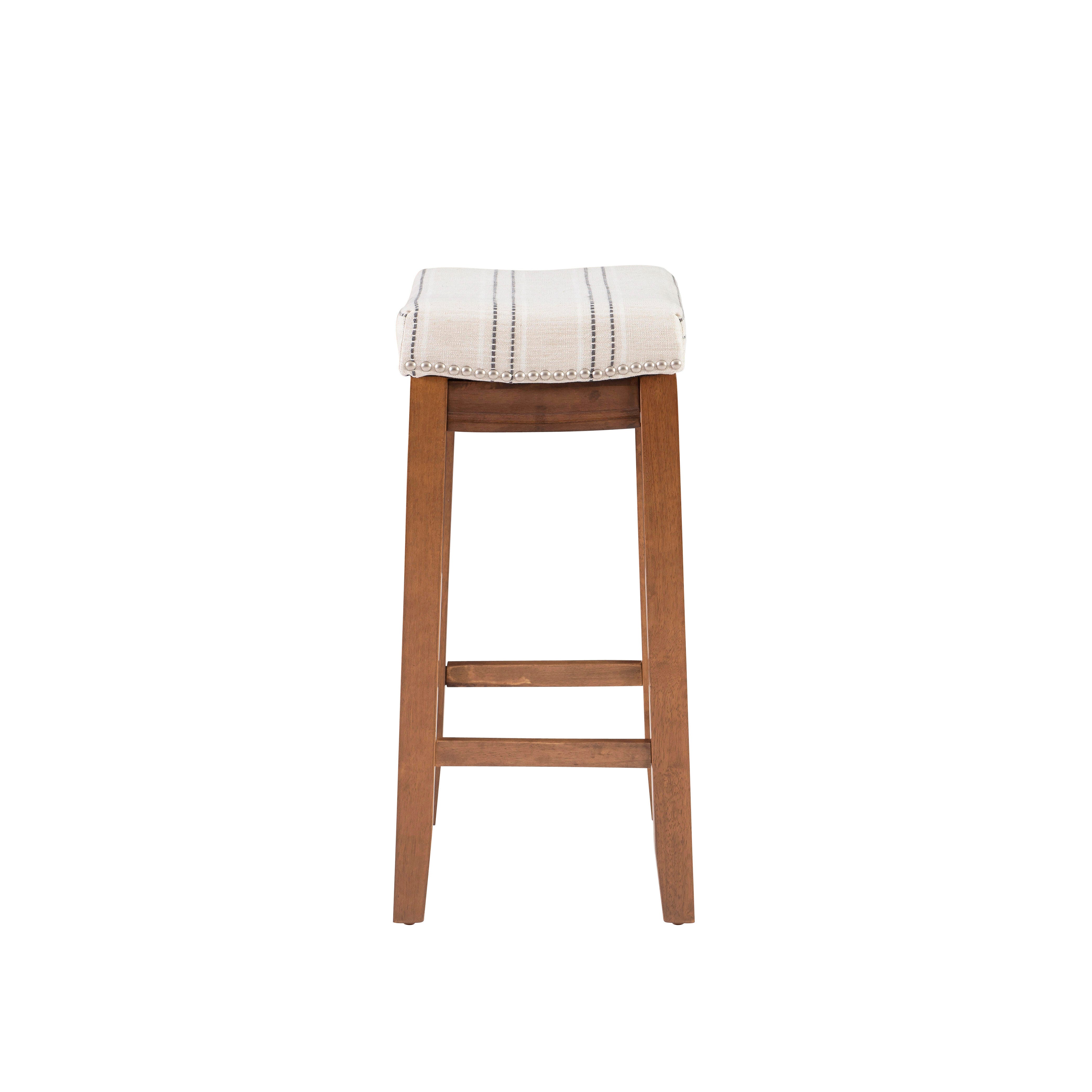 Backless Claridge Counter Stool, White/Natural, large