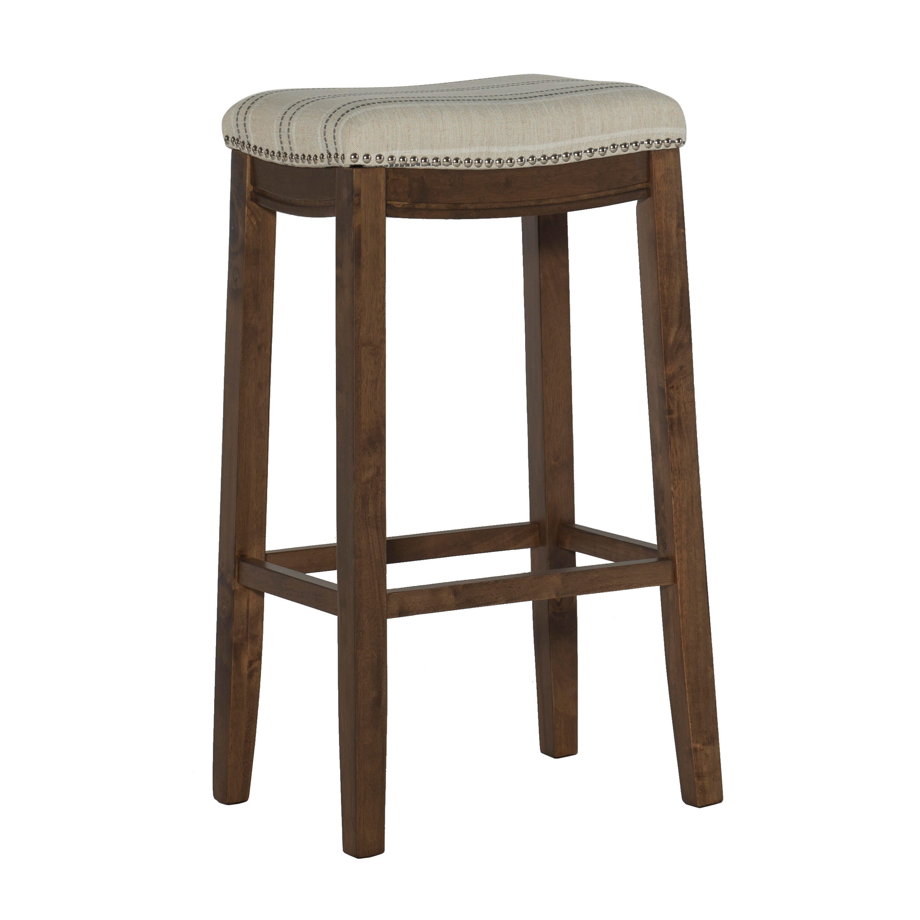 Backless Claridge Barstool, White/Natural, large