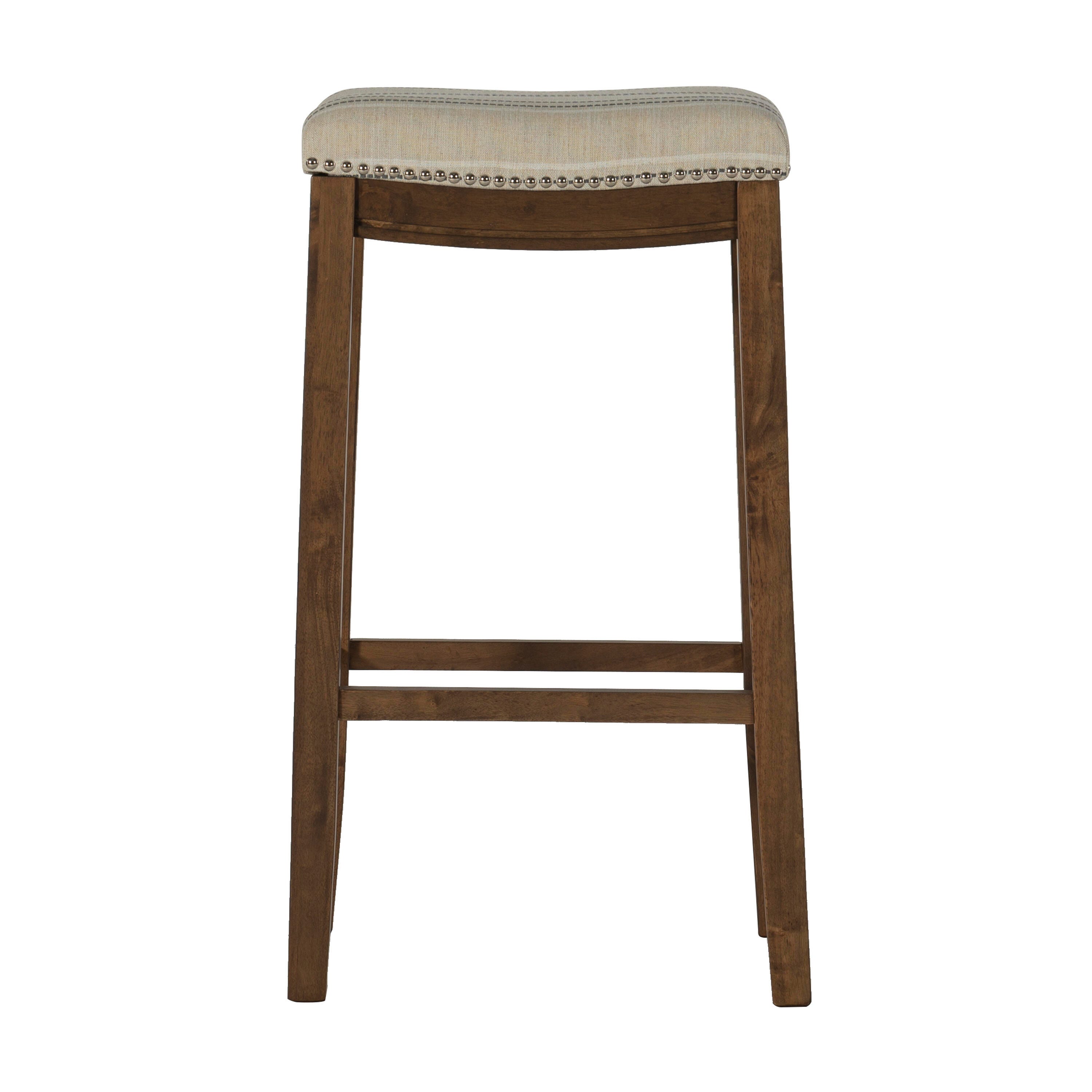Backless Claridge Barstool, White/Natural, large
