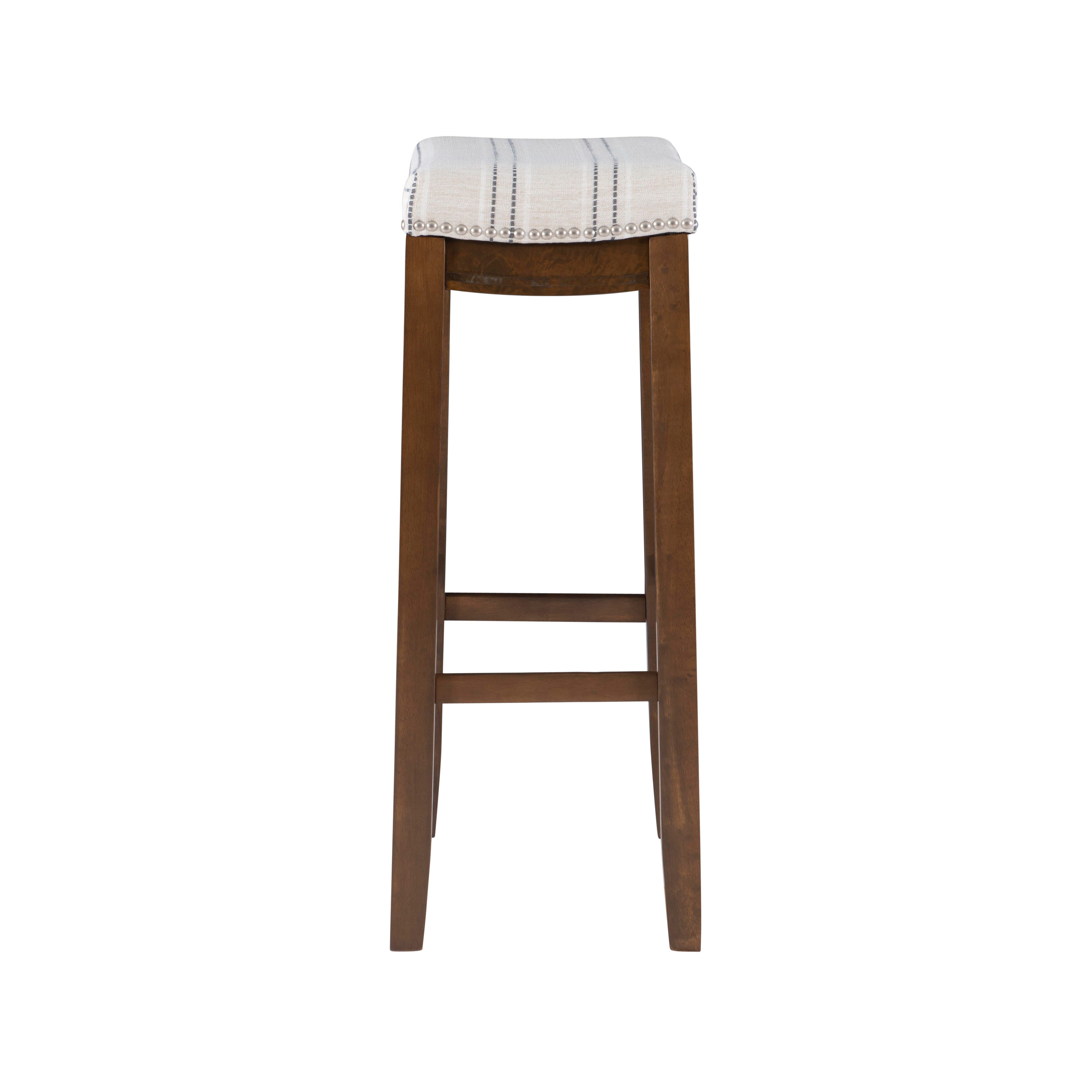 Backless Claridge Barstool, White/Natural, large