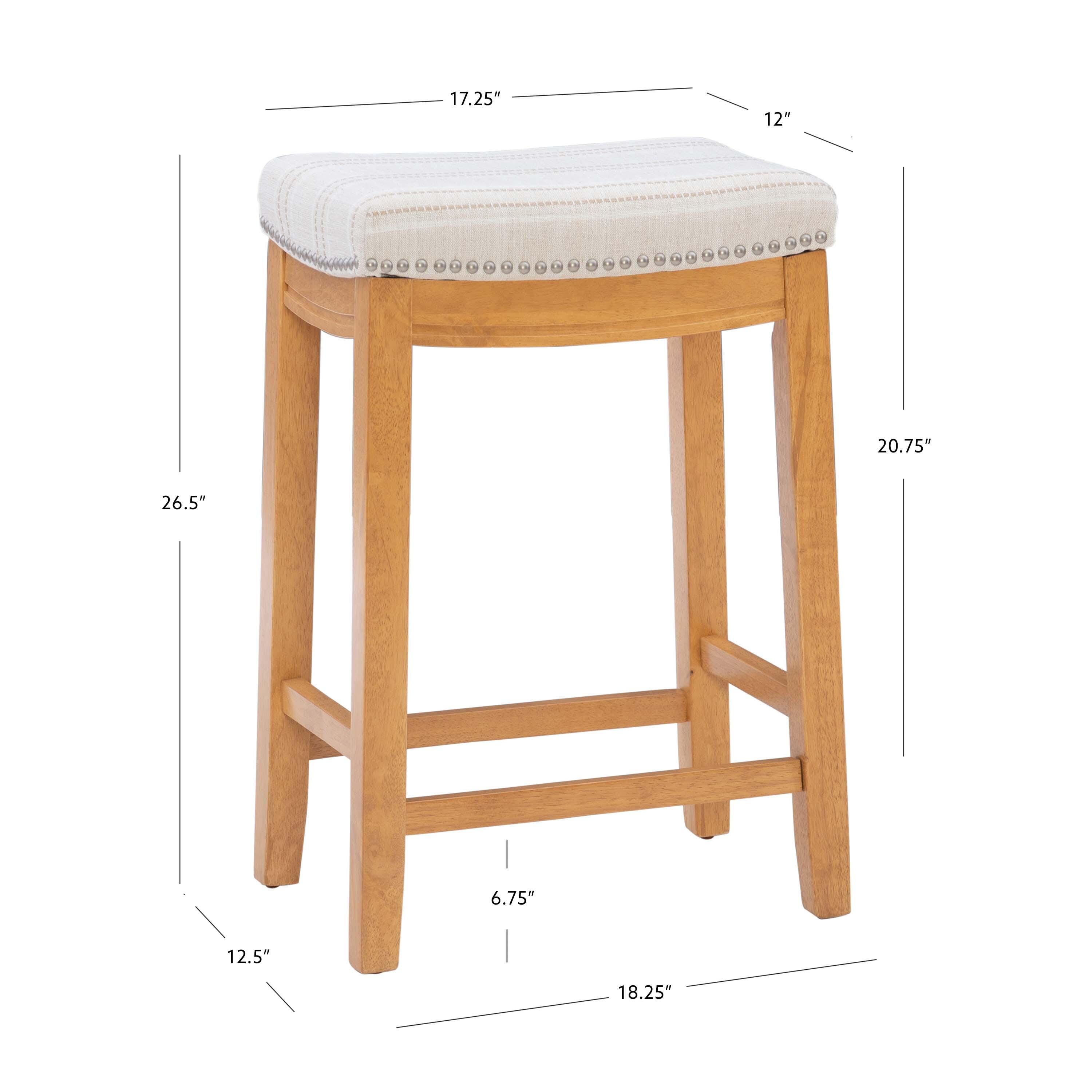 Backless Claridge Counter Stool, Rustic Brown, large