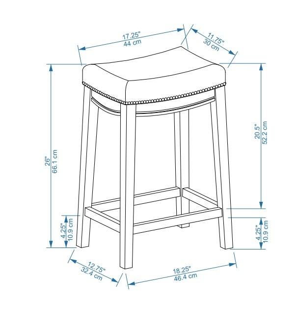 Backless Claridge Counter Stool, Rustic Brown, large