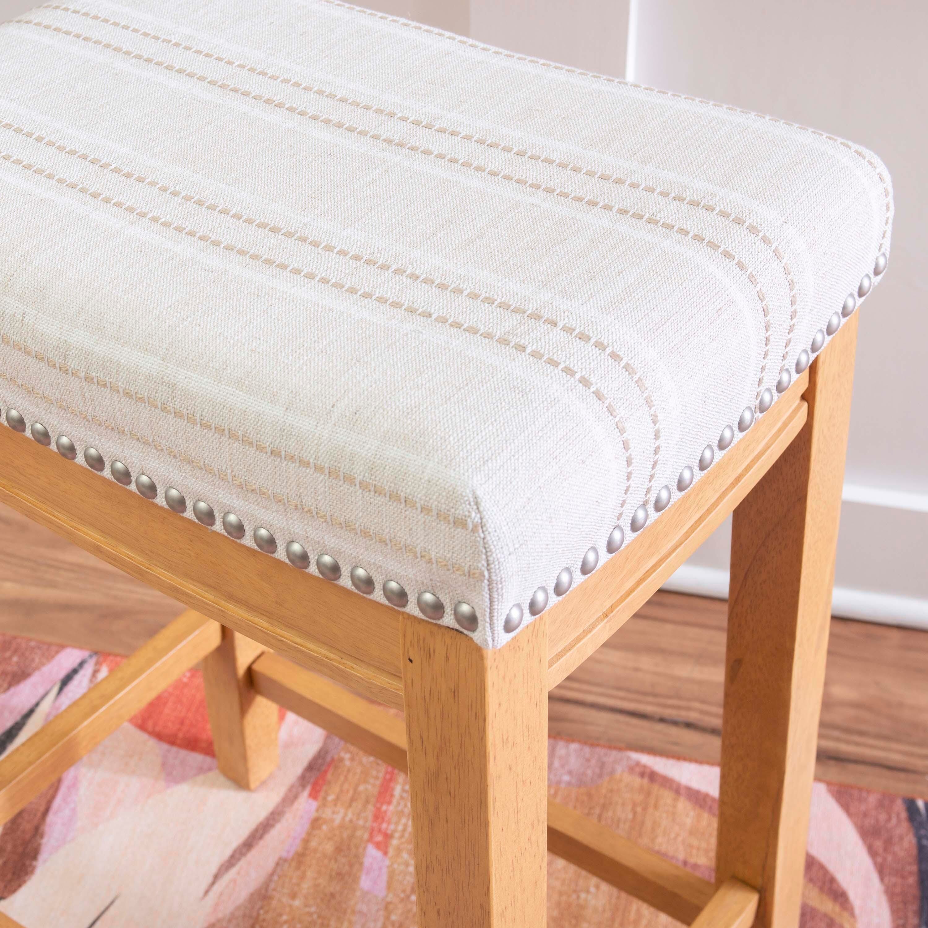 Backless Claridge Counter Stool, Rustic Brown, large