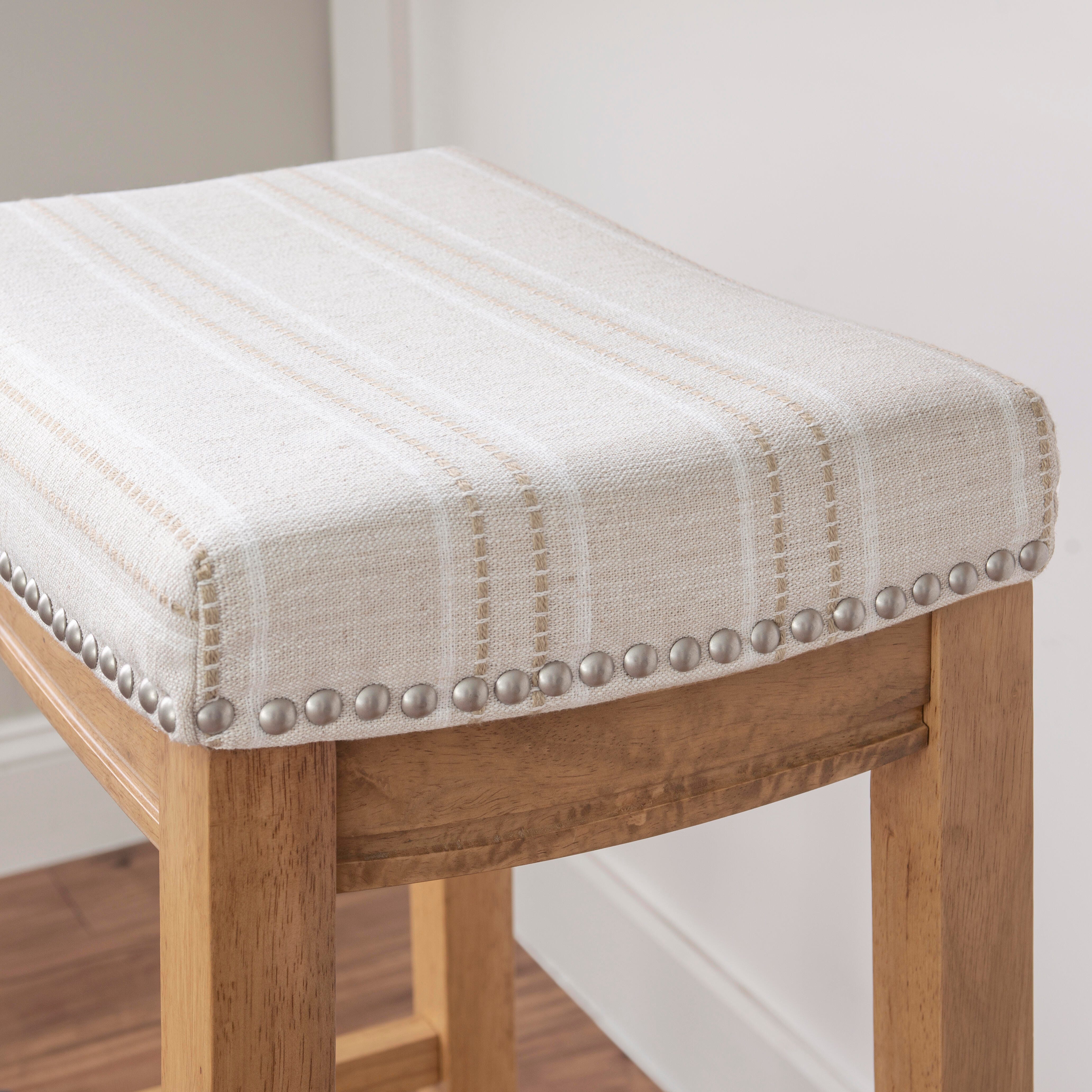 Backless Claridge Barstool, Rustic Brown, large