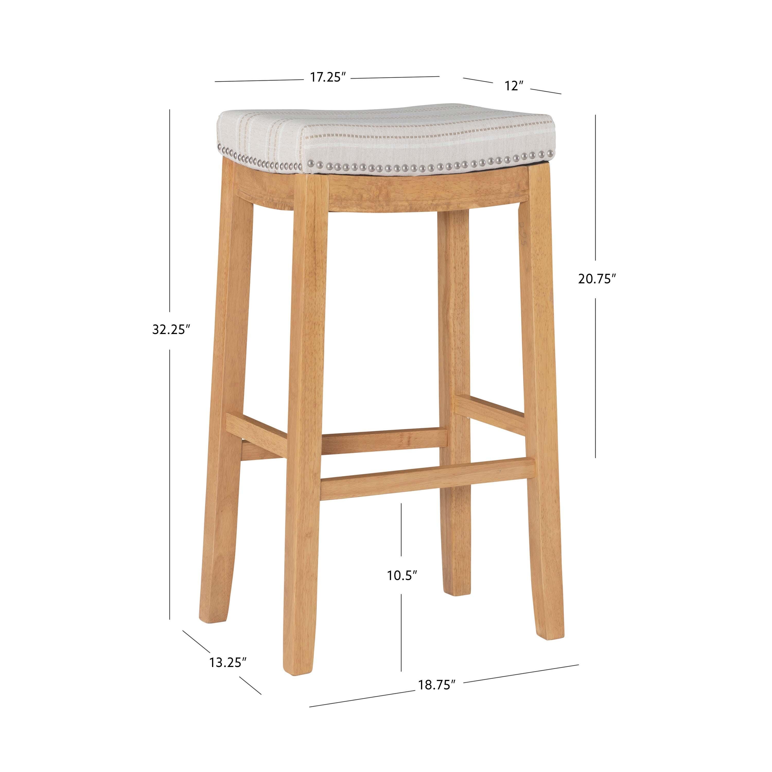 Backless Claridge Barstool, Rustic Brown, large