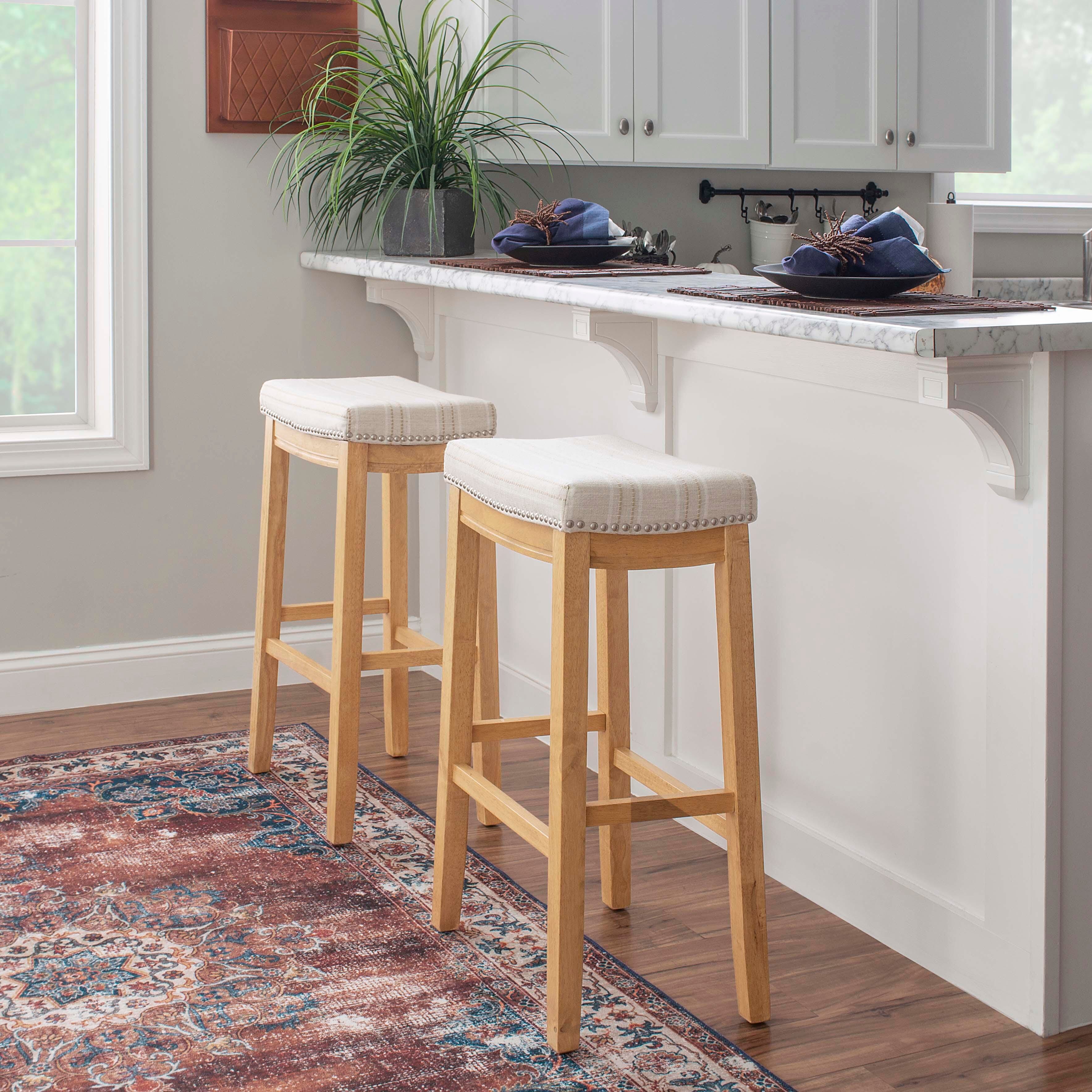 Backless Claridge Barstool, Rustic Brown, large