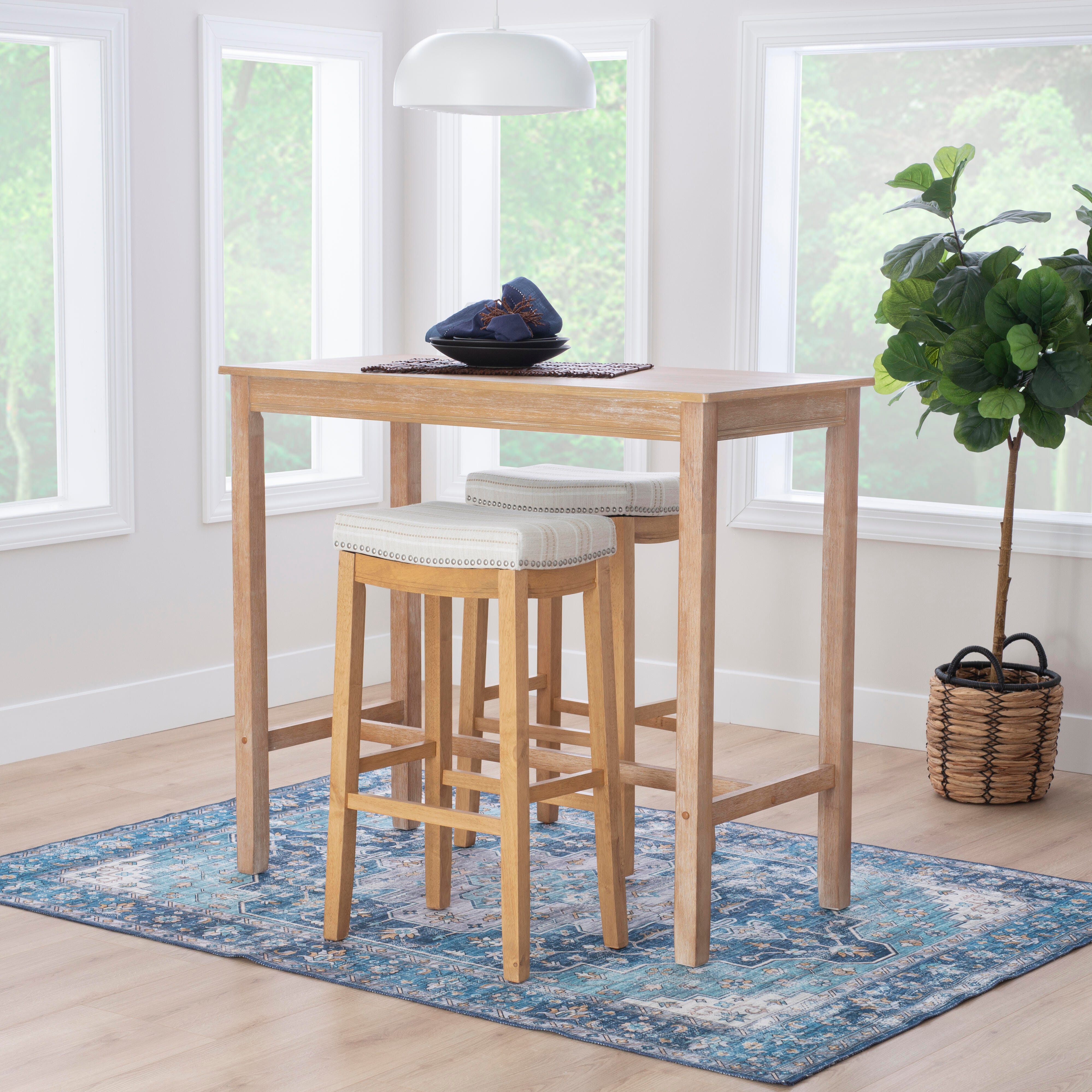 Backless Claridge Barstool, Rustic Brown, large