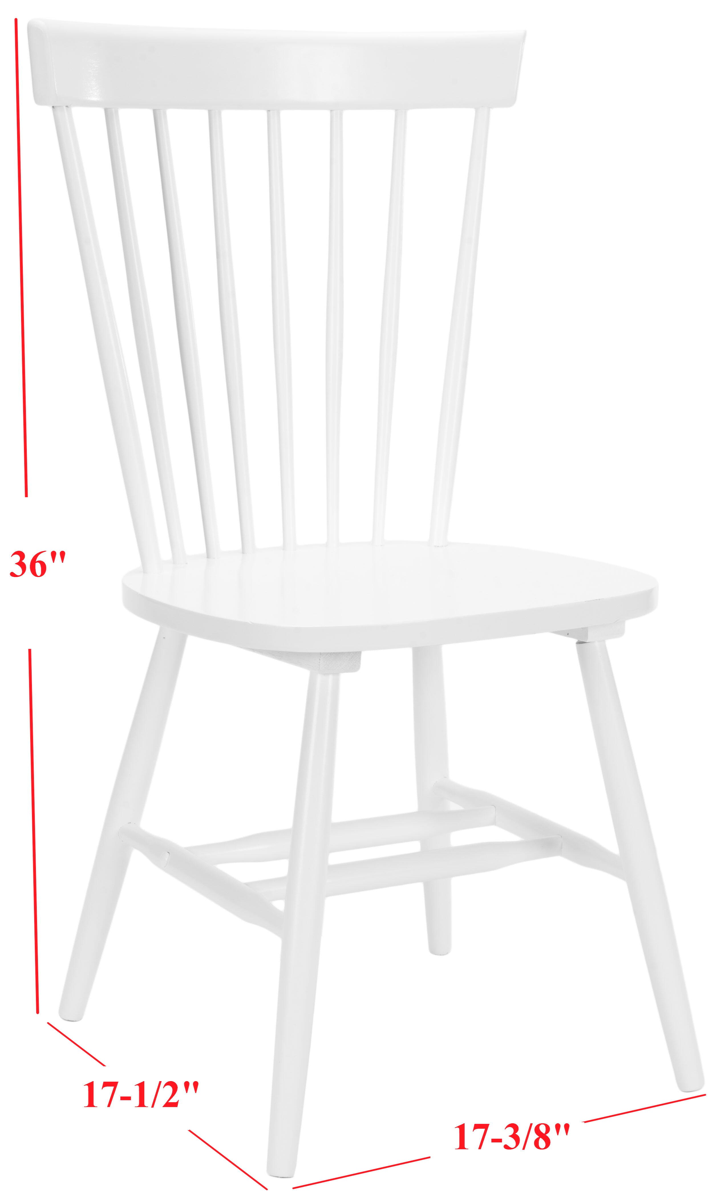 Robbin 17" Spindle Dining Chair (Set of 2), White, large