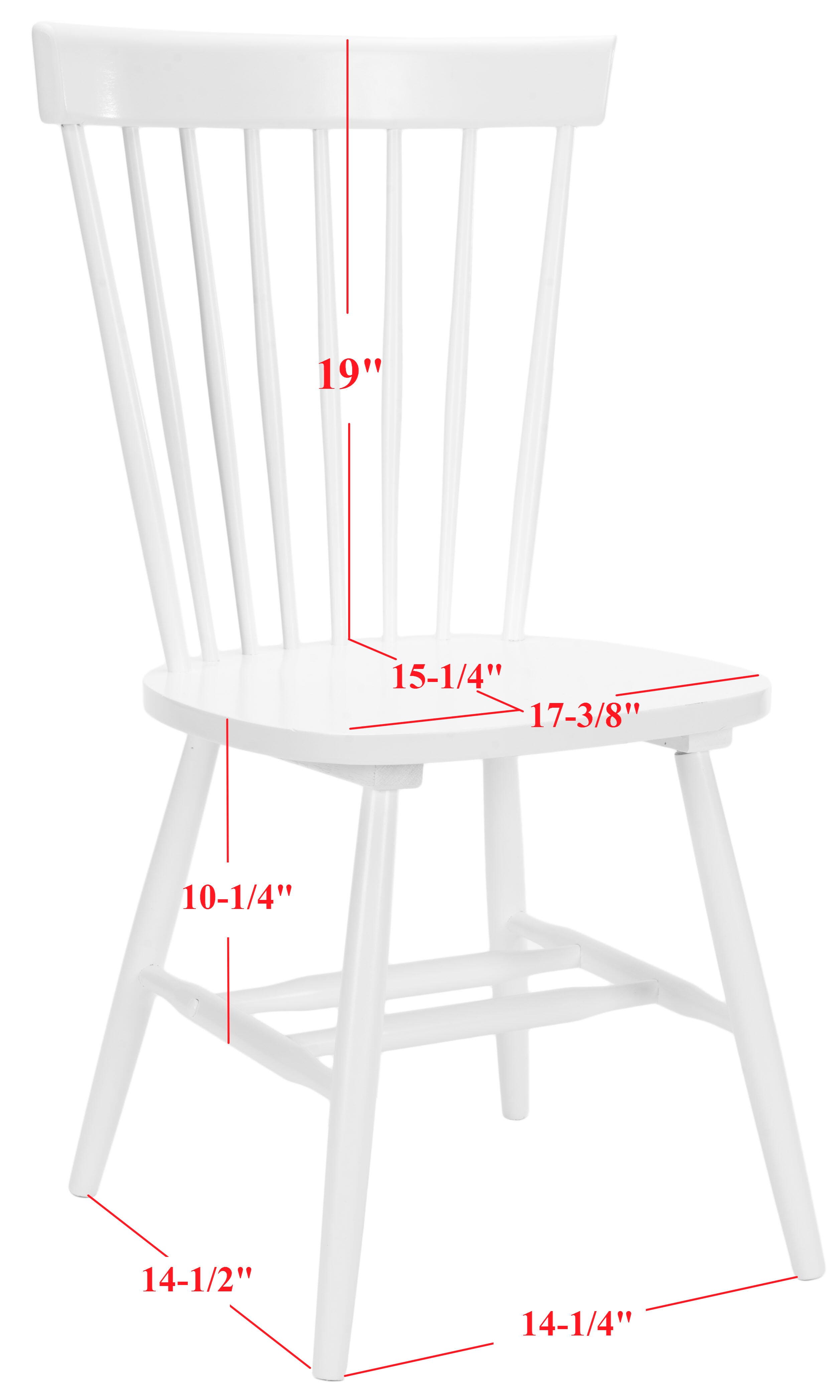 Robbin 17" Spindle Dining Chair (Set of 2), White, large