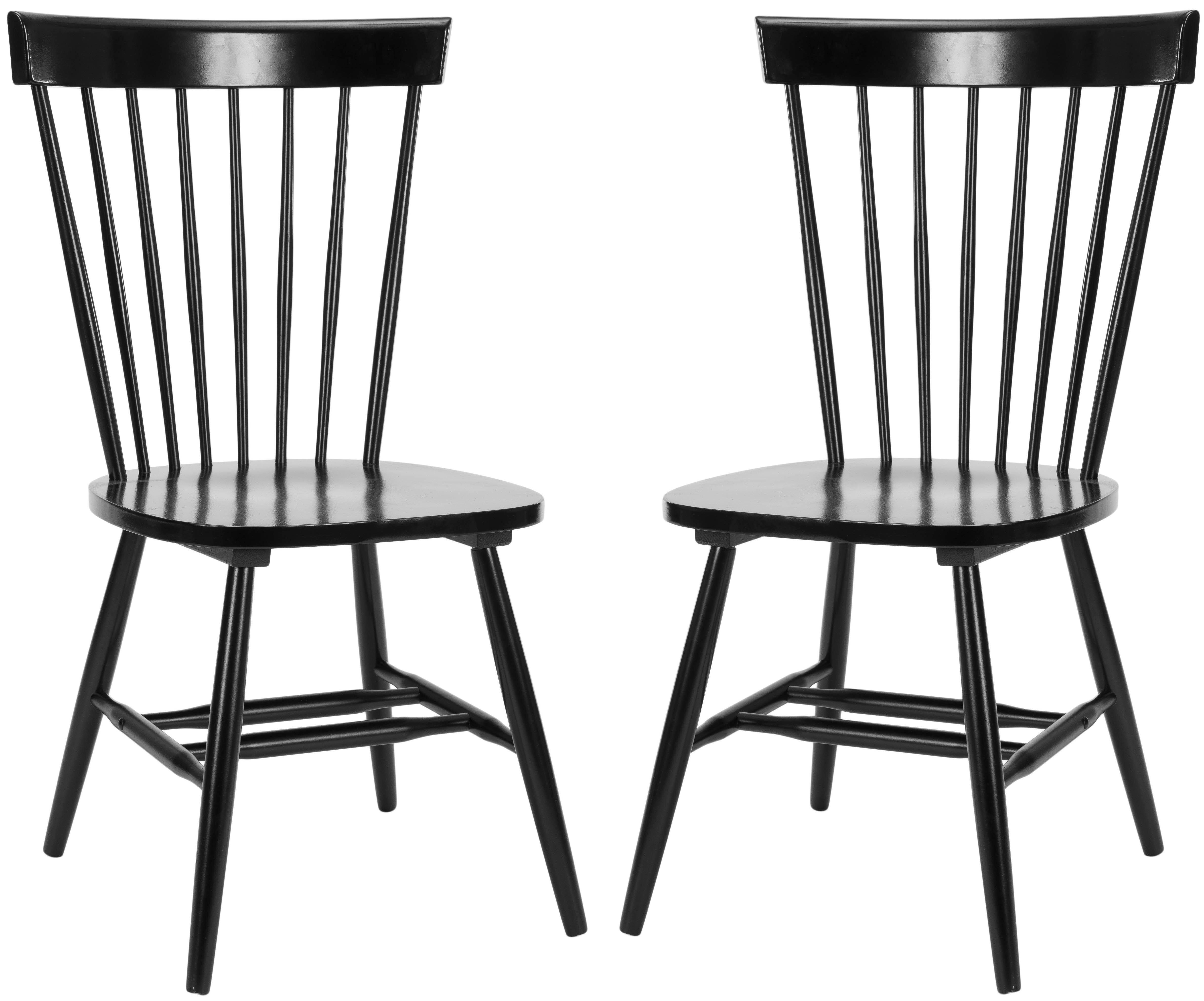 Robbin 17" Spindle Dining Chair (Set of 2), Black, large