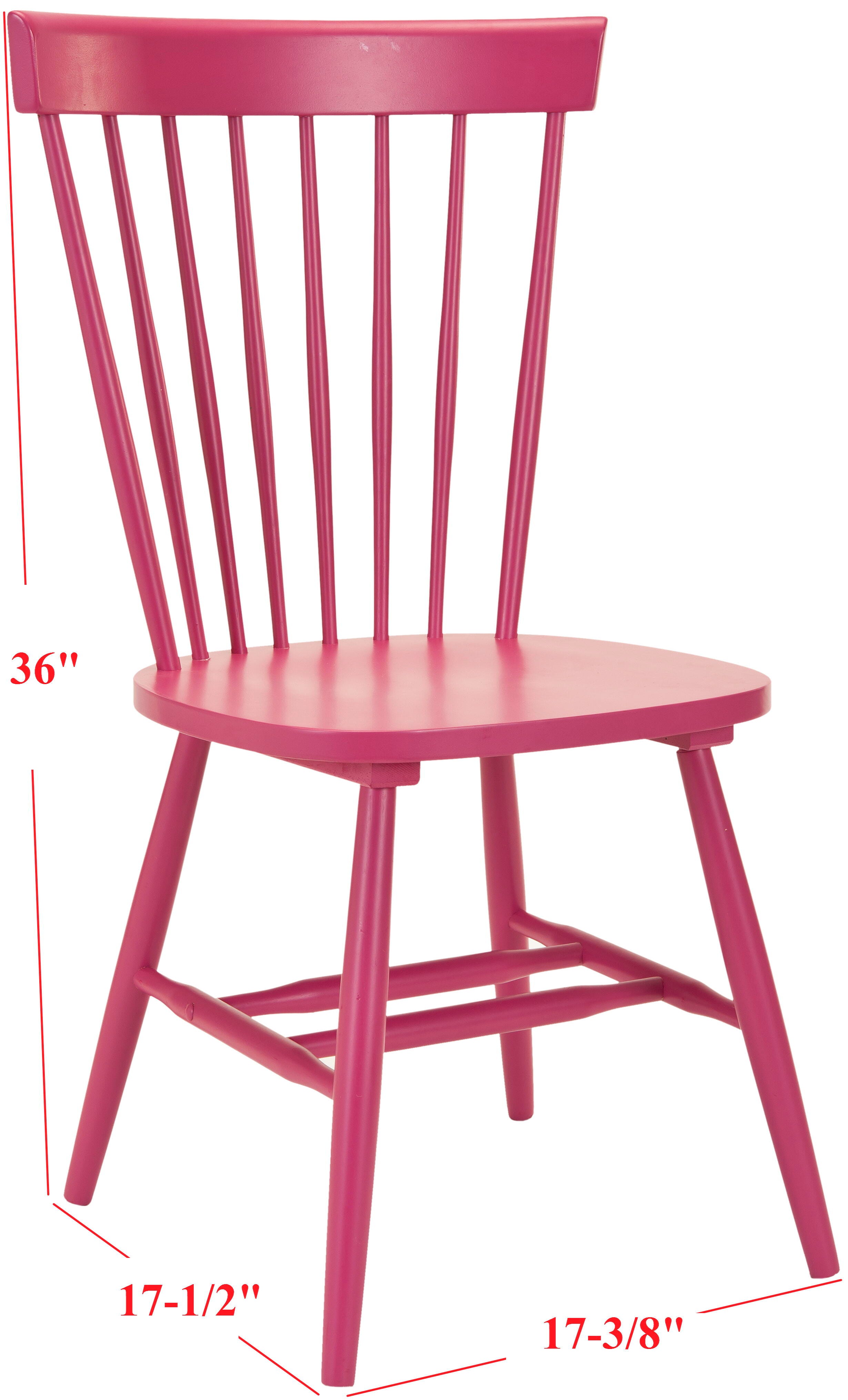 Robbin 17" Spindle Dining Chair (Set of 2), Raspberry, large