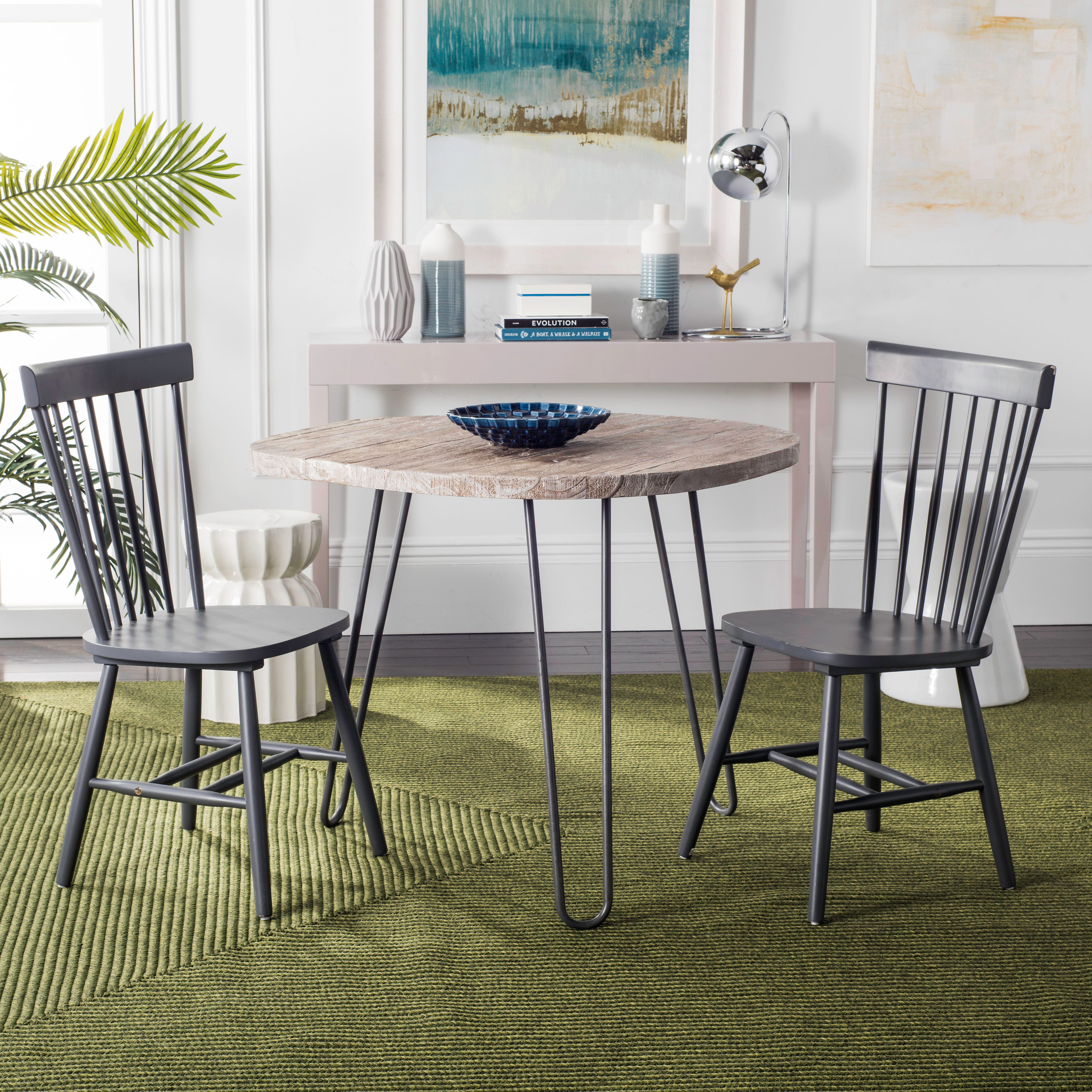 Robbin 17" Spindle Dining Chair (Set of 2), Charcoal Gray, large