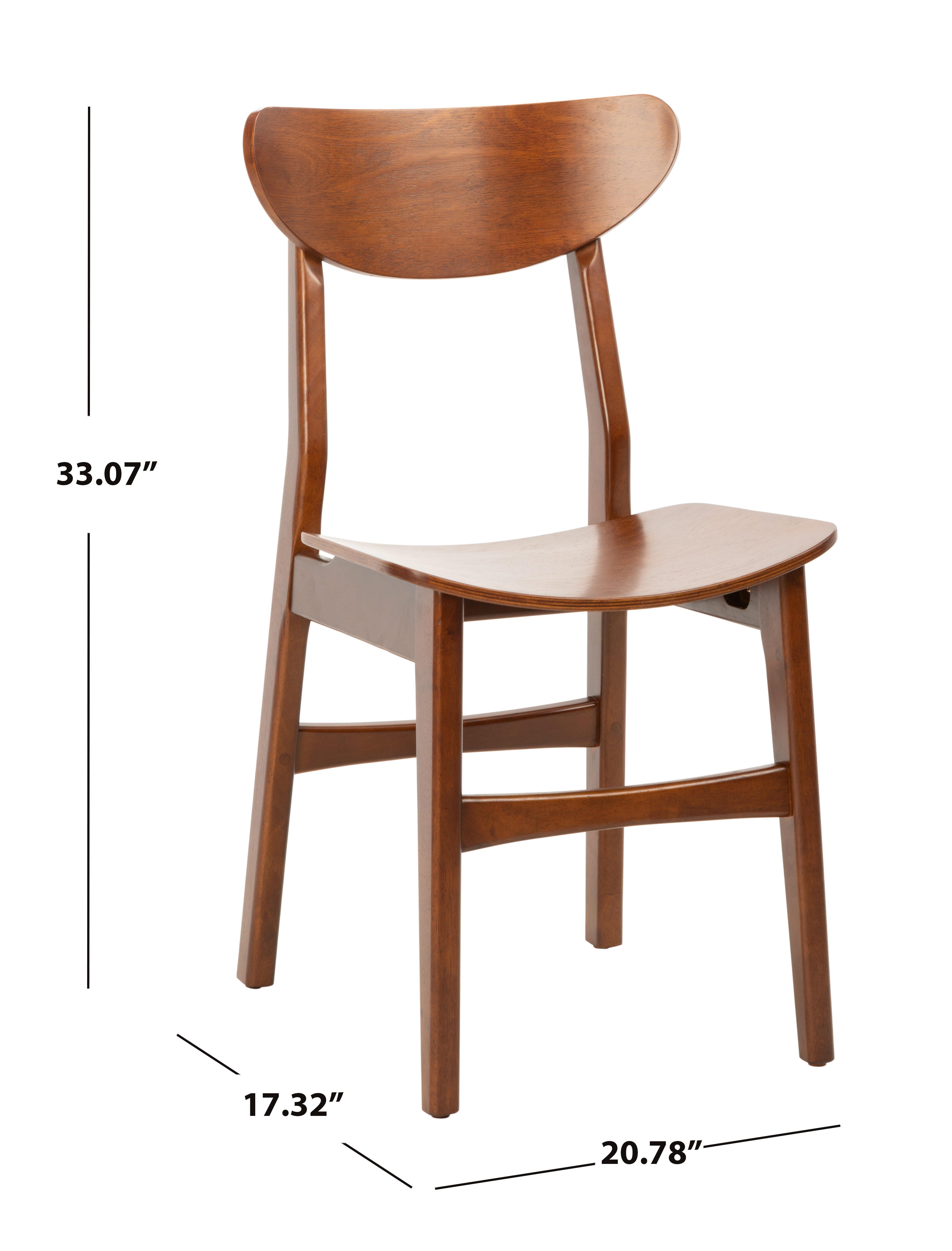 Boyle Mid Century Modern Dining Chair (Set of 2), Walnut, large
