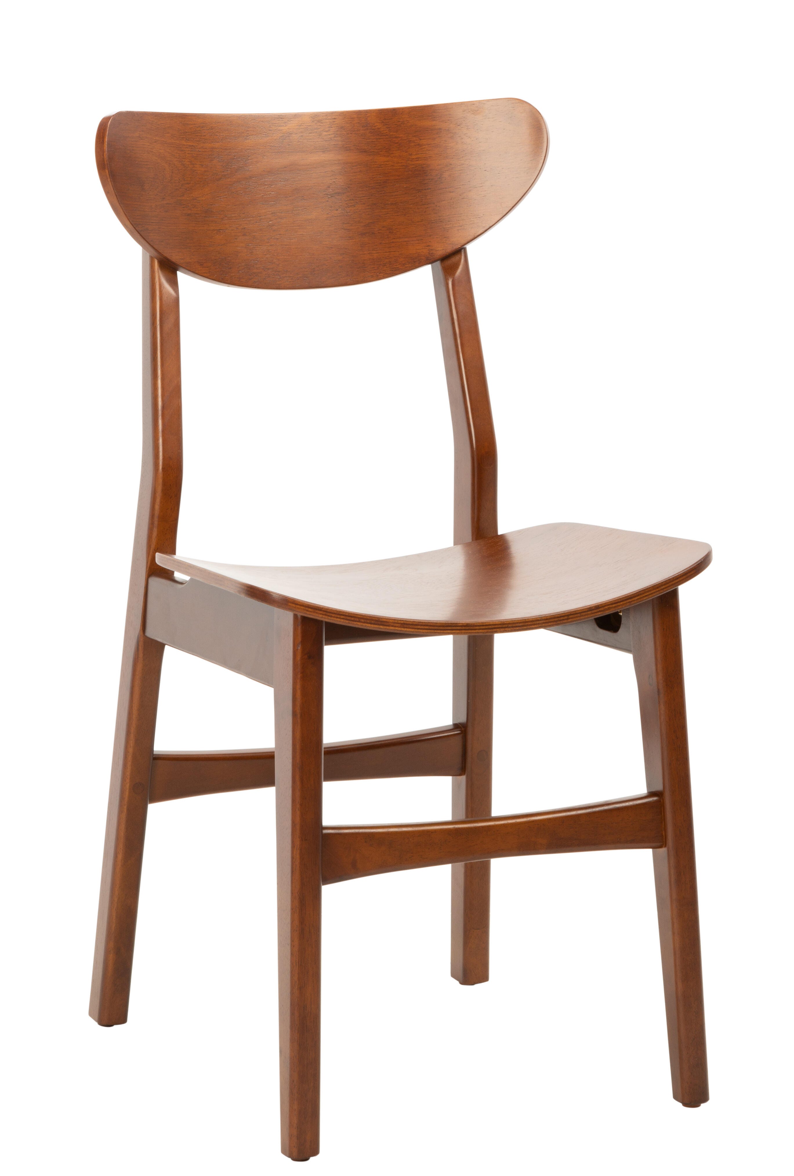 Boyle Mid Century Modern Dining Chair (Set of 2), Walnut, large