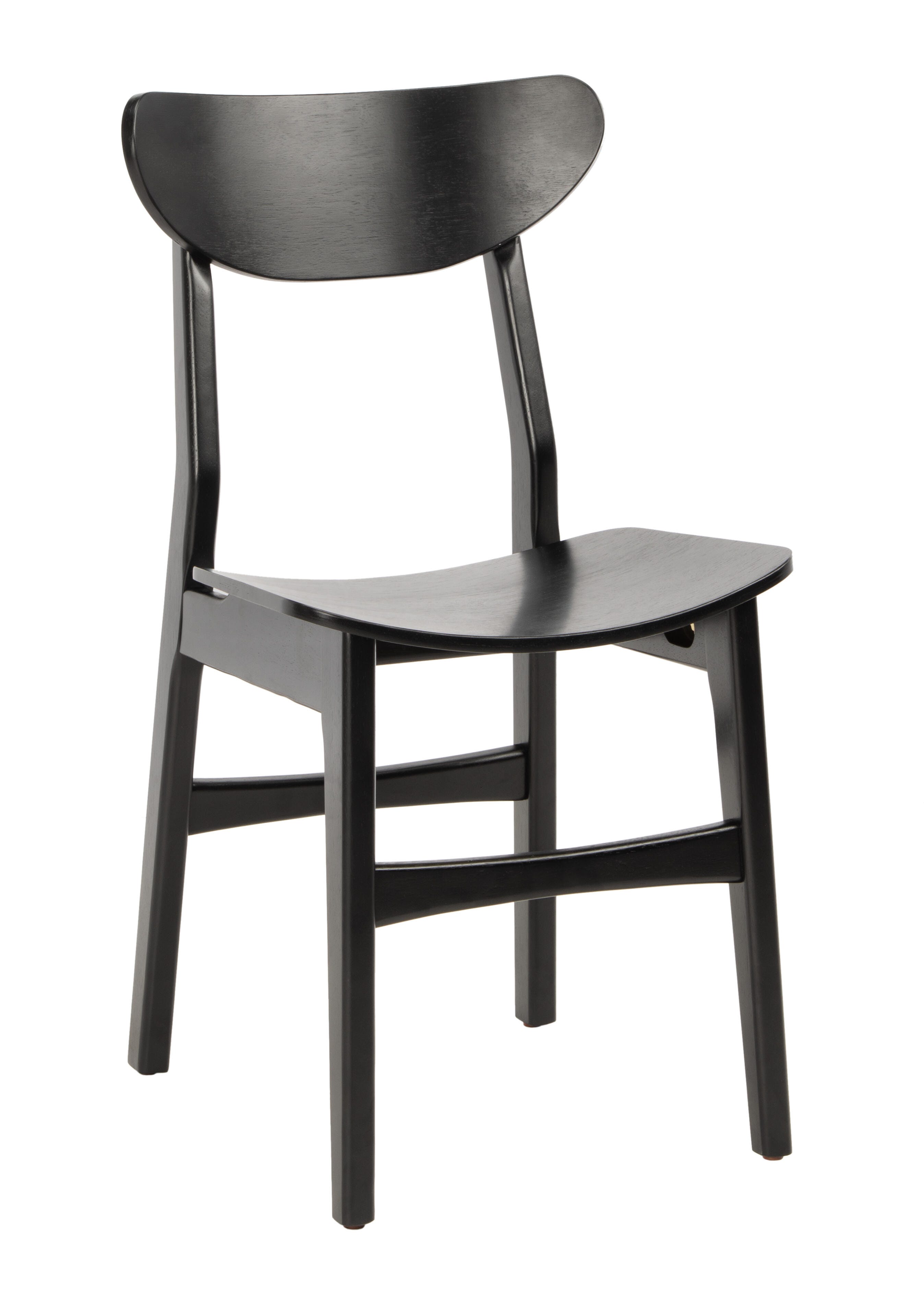 Boyle Mid Century Modern Dining Chair (Set of 2), Black, large