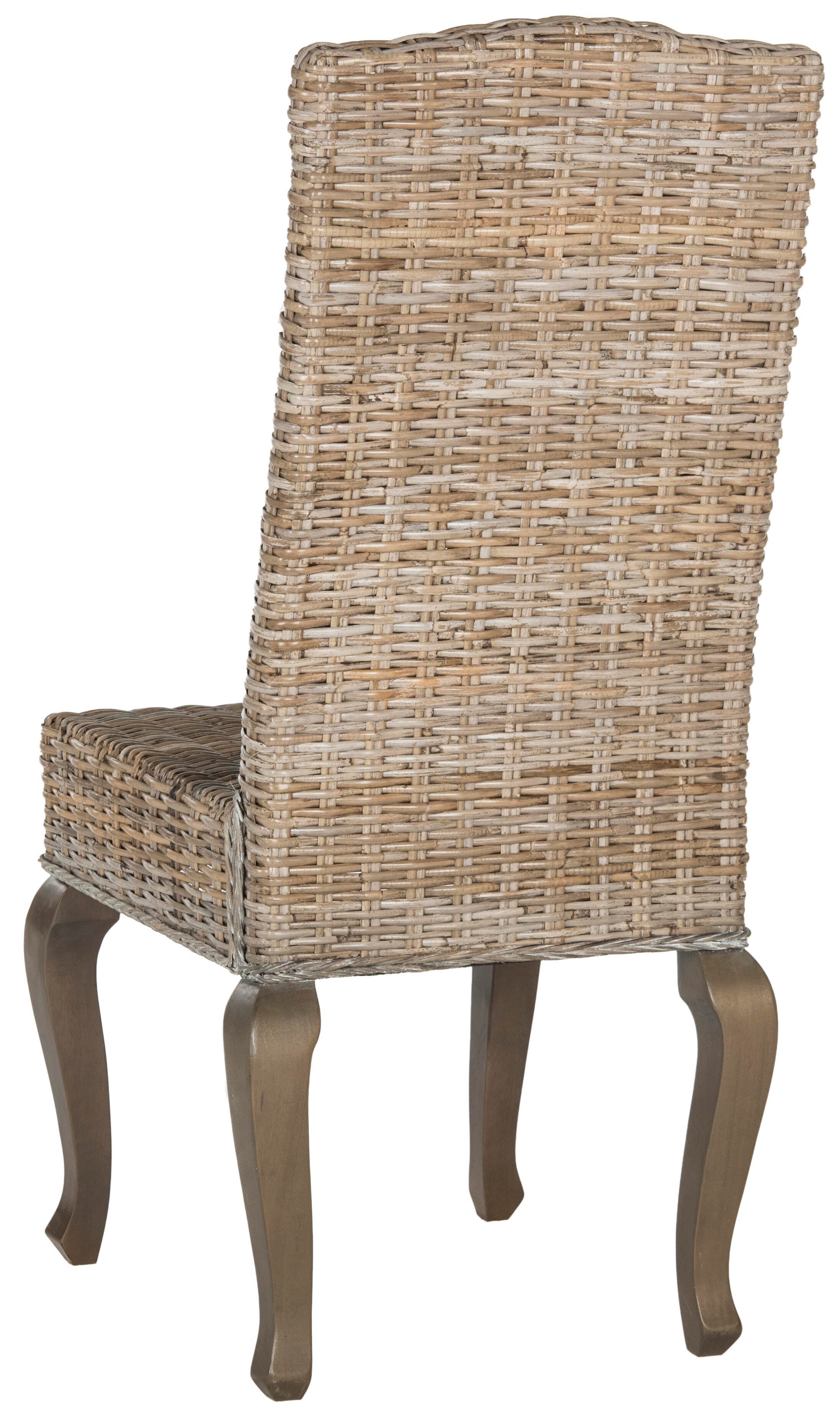 Tintori 18" Wicker Dining Chair (Set of 2), Gray, large