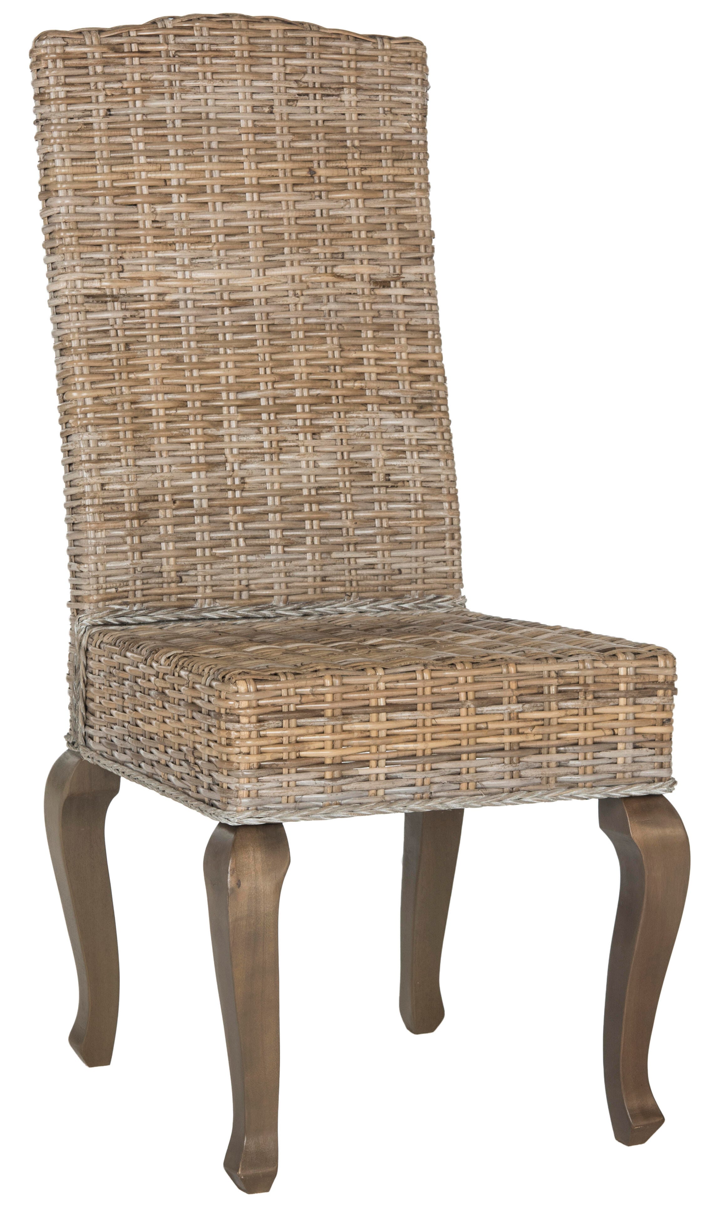 Tintori 18" Wicker Dining Chair (Set of 2), Gray, large