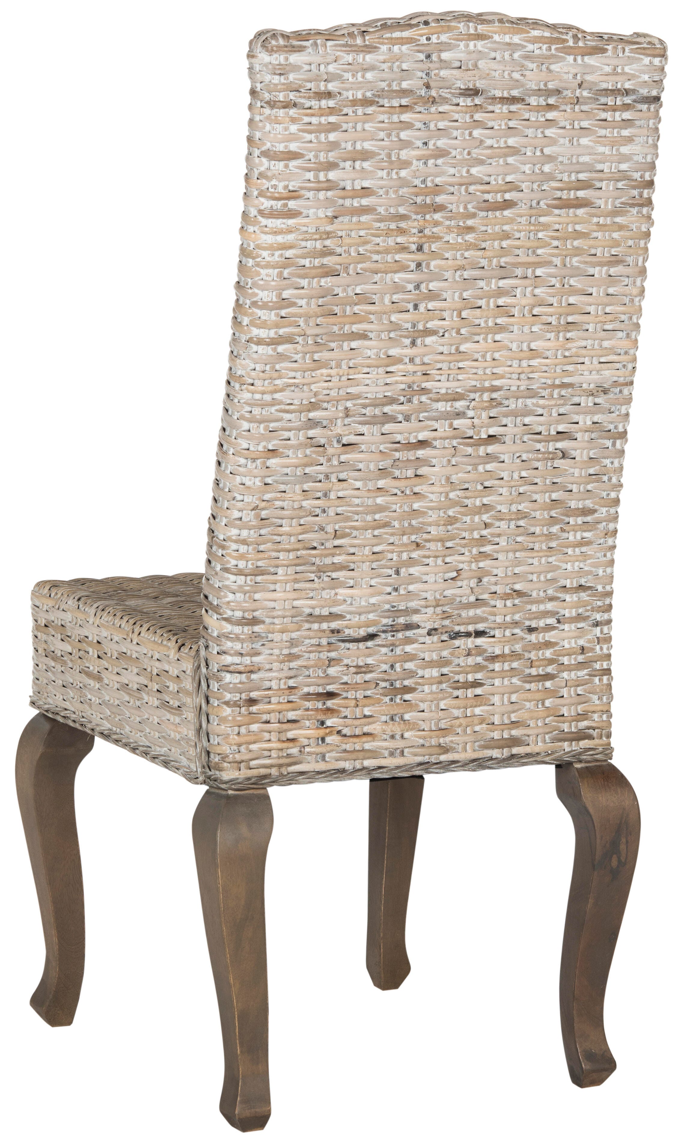 Tintori 18" Wicker Dining Chair (Set of 2), White Wash, large