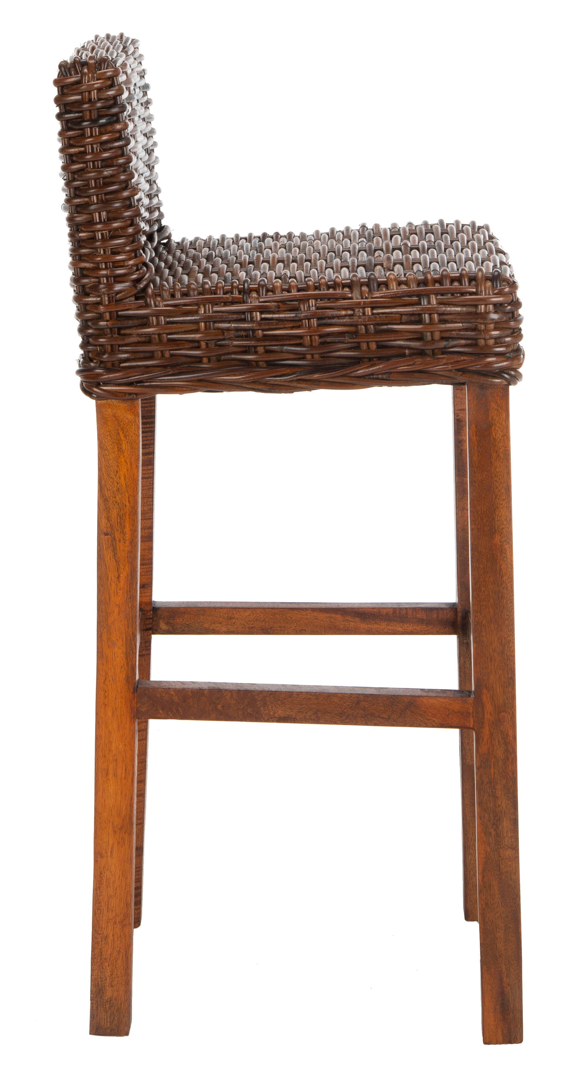 Porto Rattan Bar Stool, Brown, large