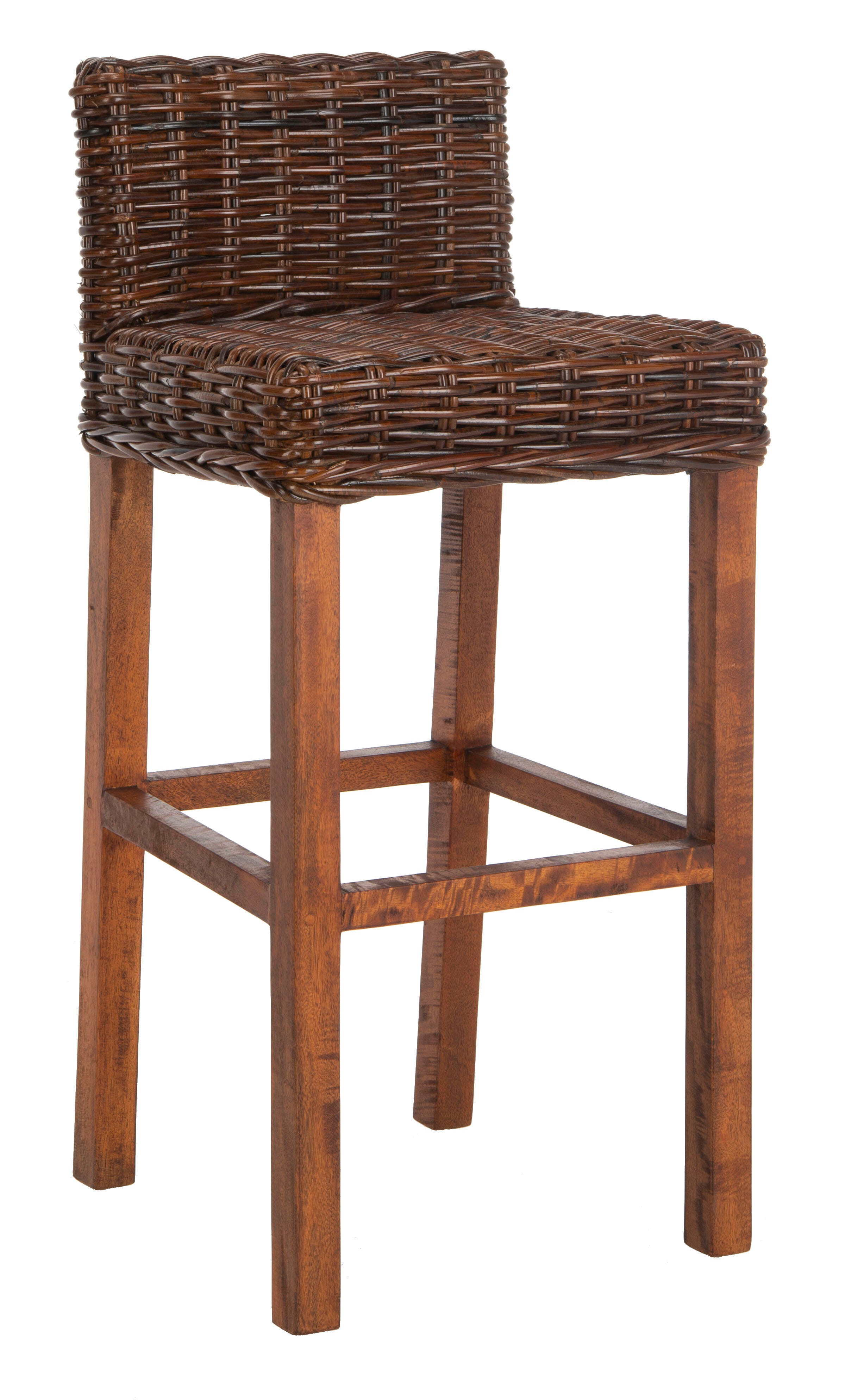 Porto Rattan Bar Stool, Brown, large