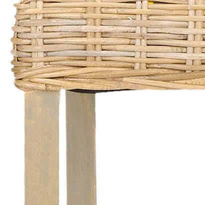 Porto Rattan Bar Stool, Antique Gray, large