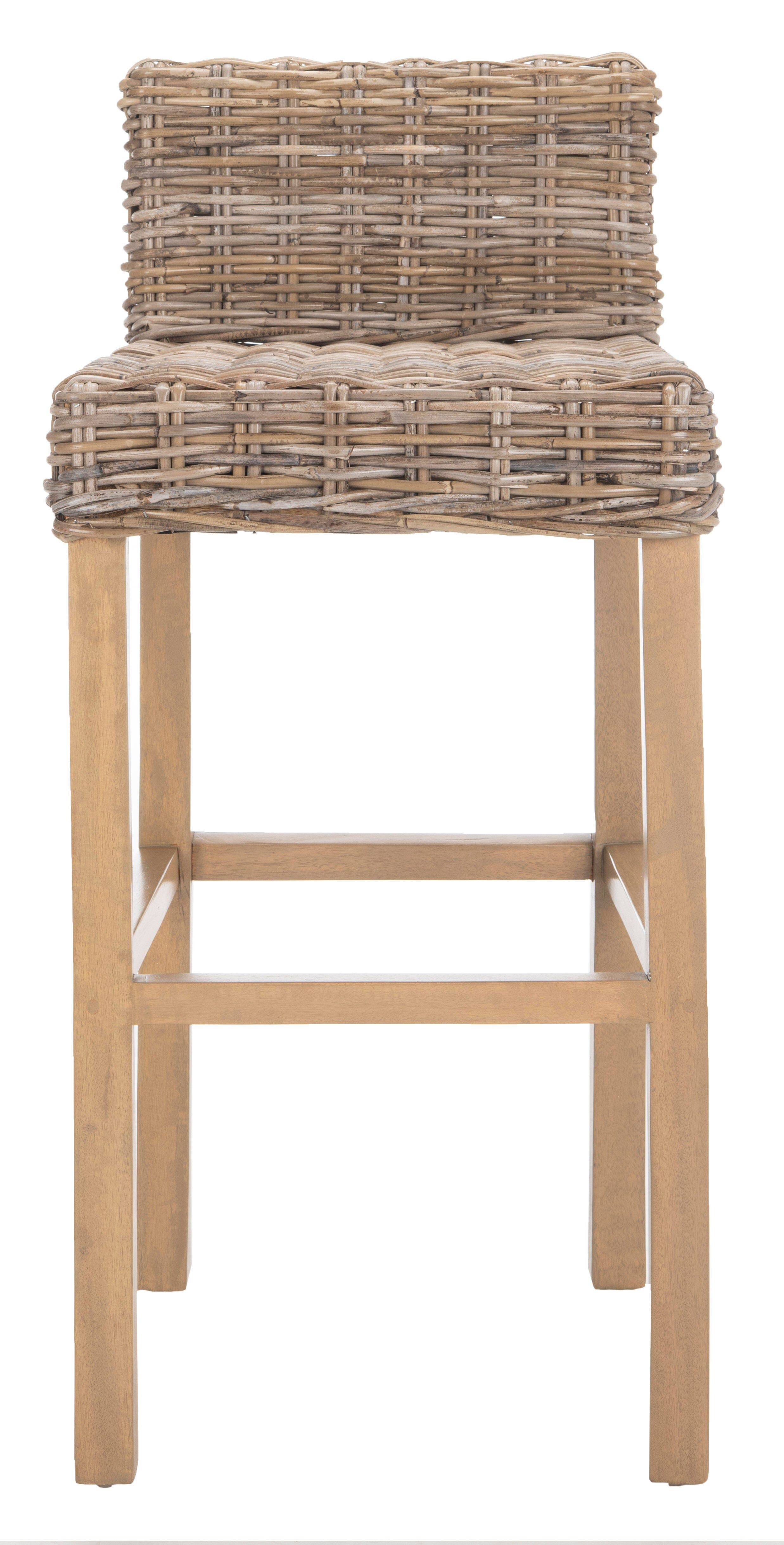 Porto Rattan Bar Stool, Antique Gray, large