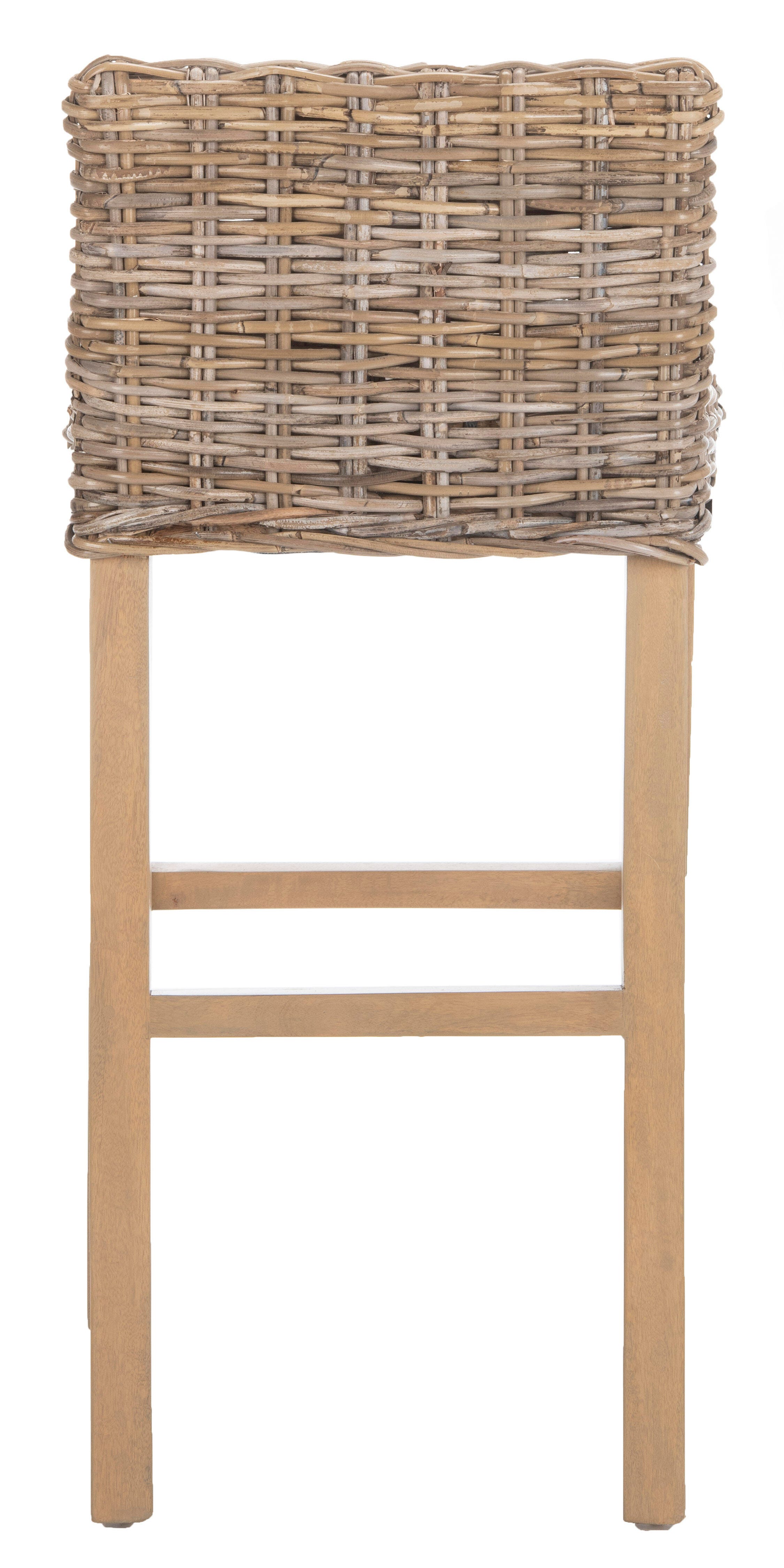 Porto Rattan Bar Stool, Antique Gray, large