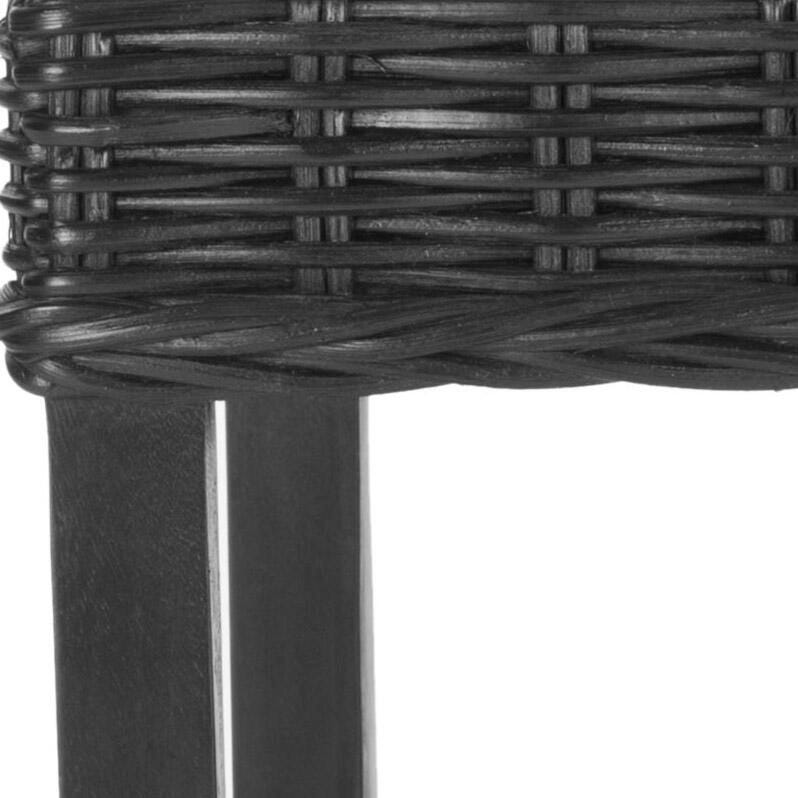 Porto Rattan Bar Stool, Black, large