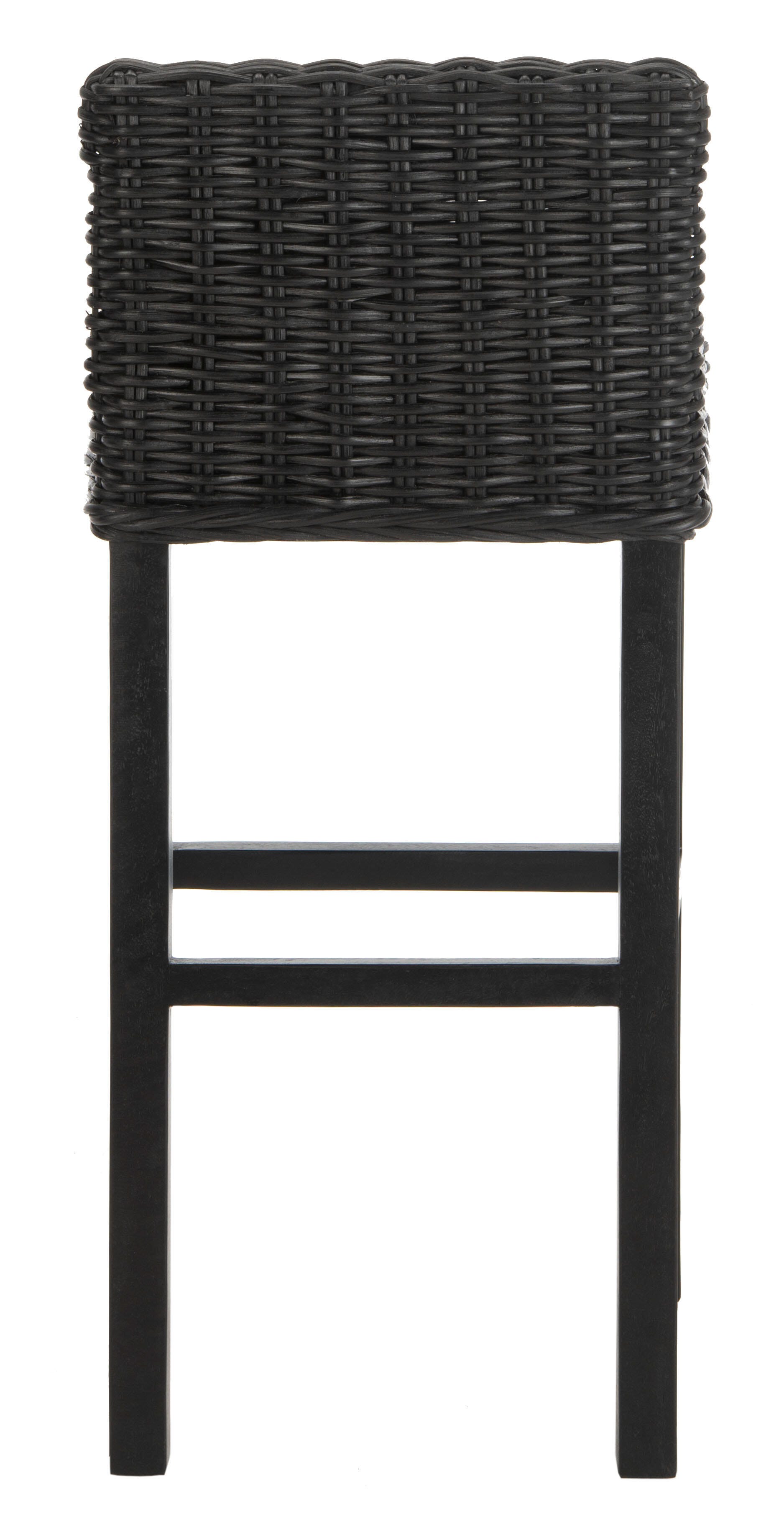 Porto Rattan Bar Stool, Black, large